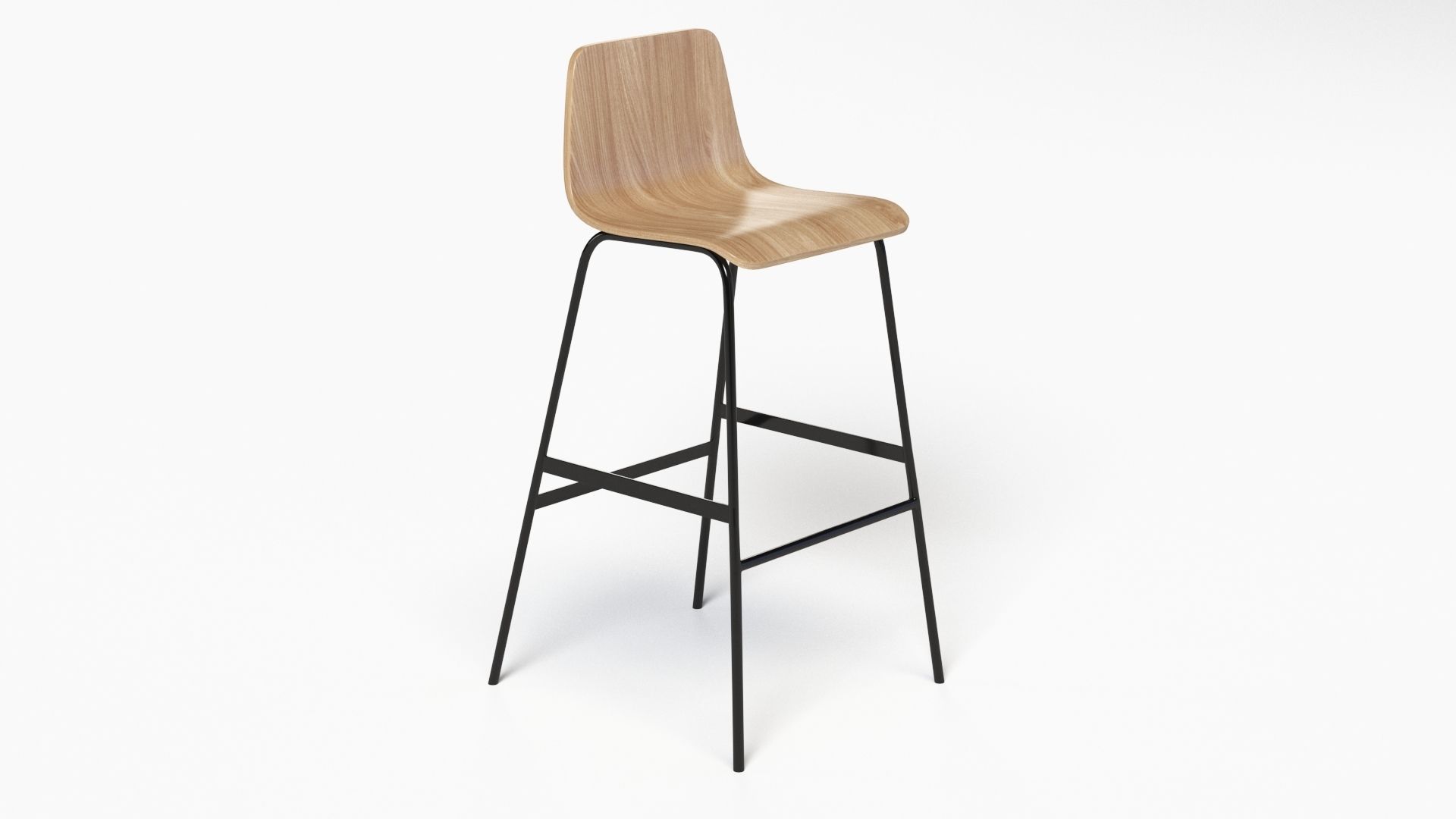 Lecture Bar Stool 3D model_19