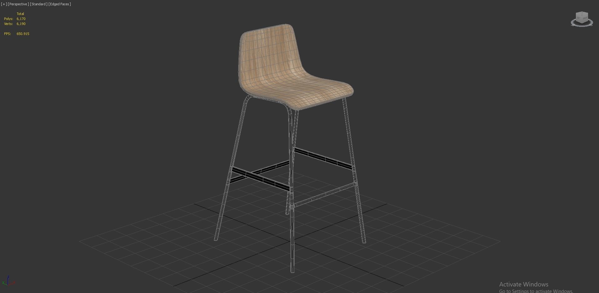 Lecture Bar Stool 3D model_7
