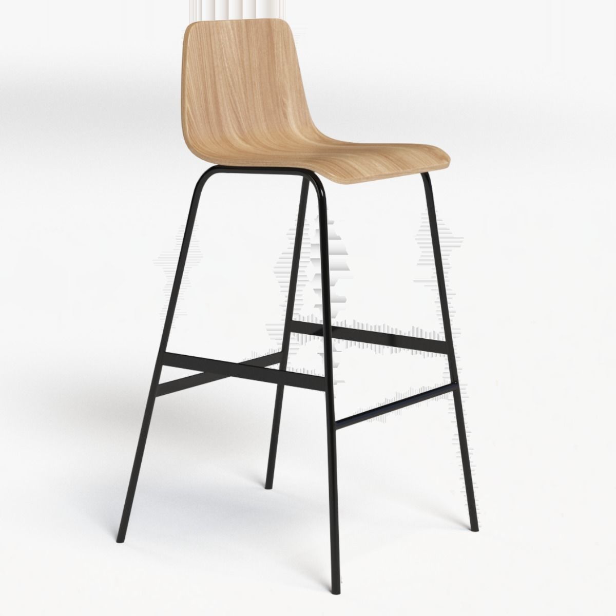 Lecture Bar Stool 3D model_1