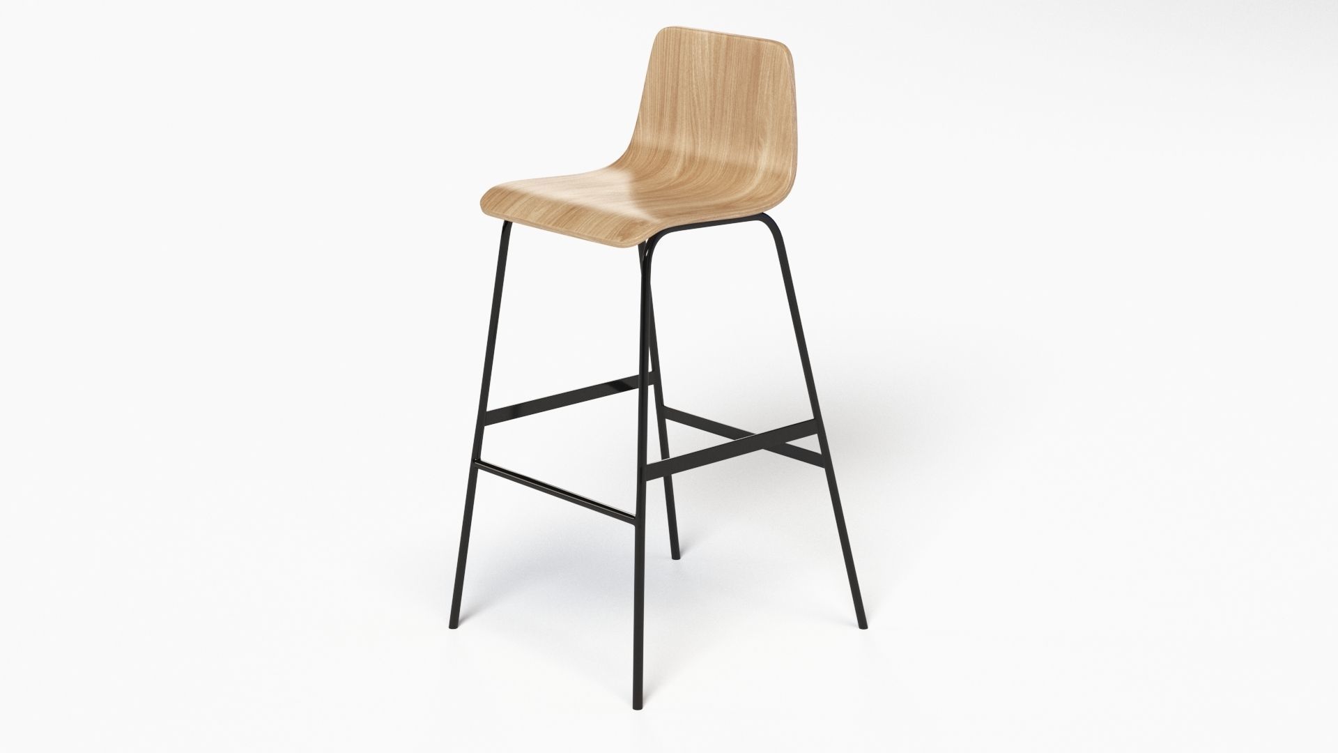 Lecture Bar Stool 3D model_29