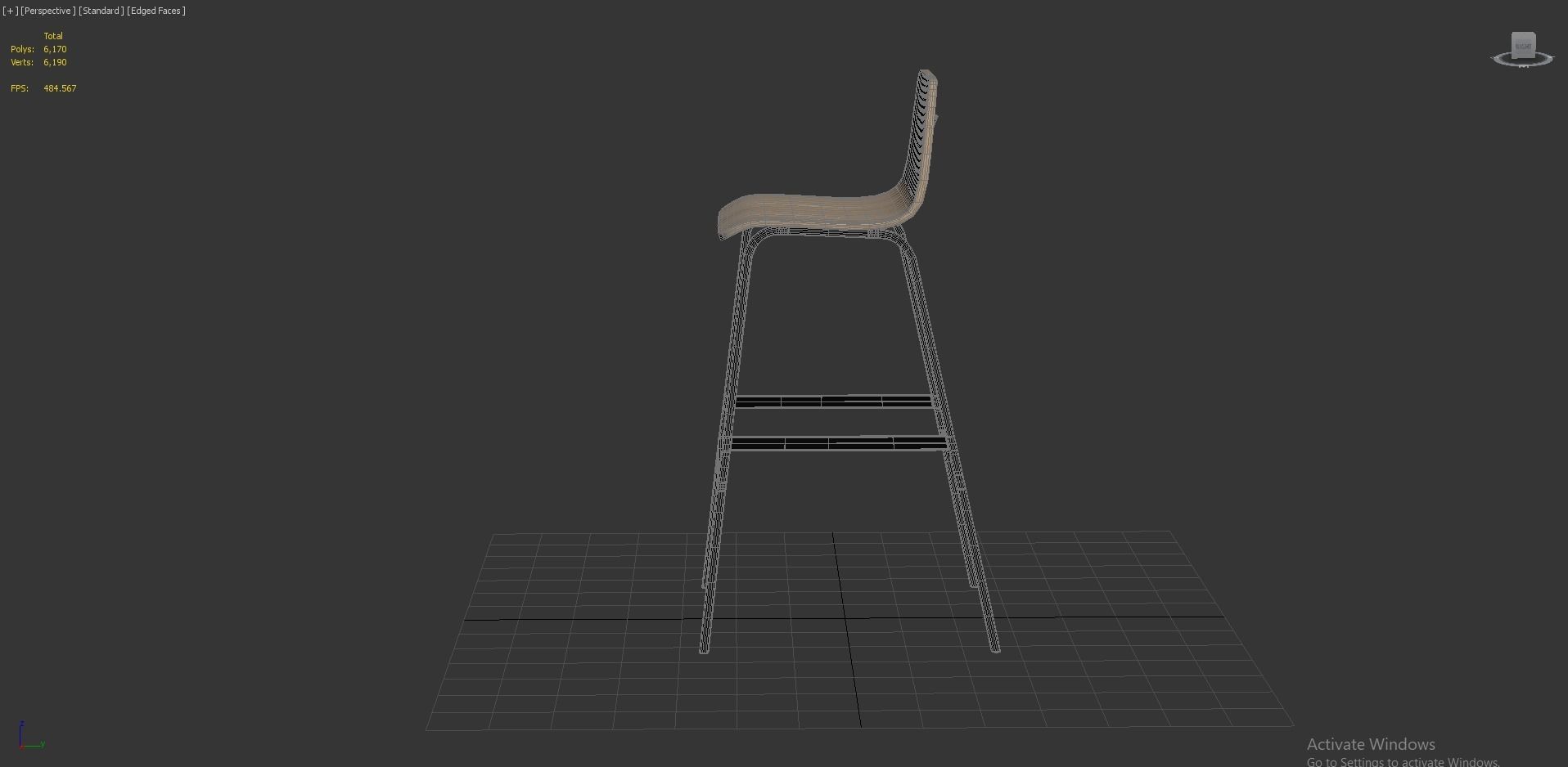 Lecture Bar Stool 3D model_9