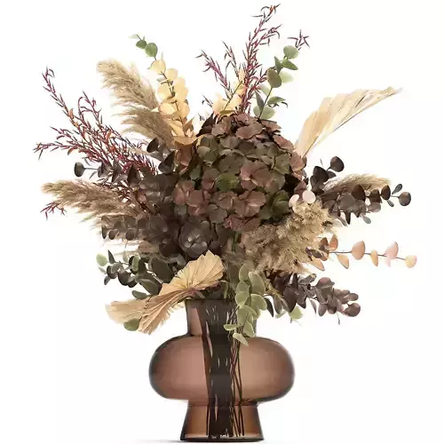 Bouquet of dried flowers in a vase 161