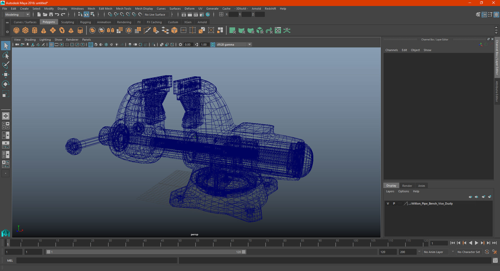 Wilton Pipe Bench Vise Dusty 3D model_30