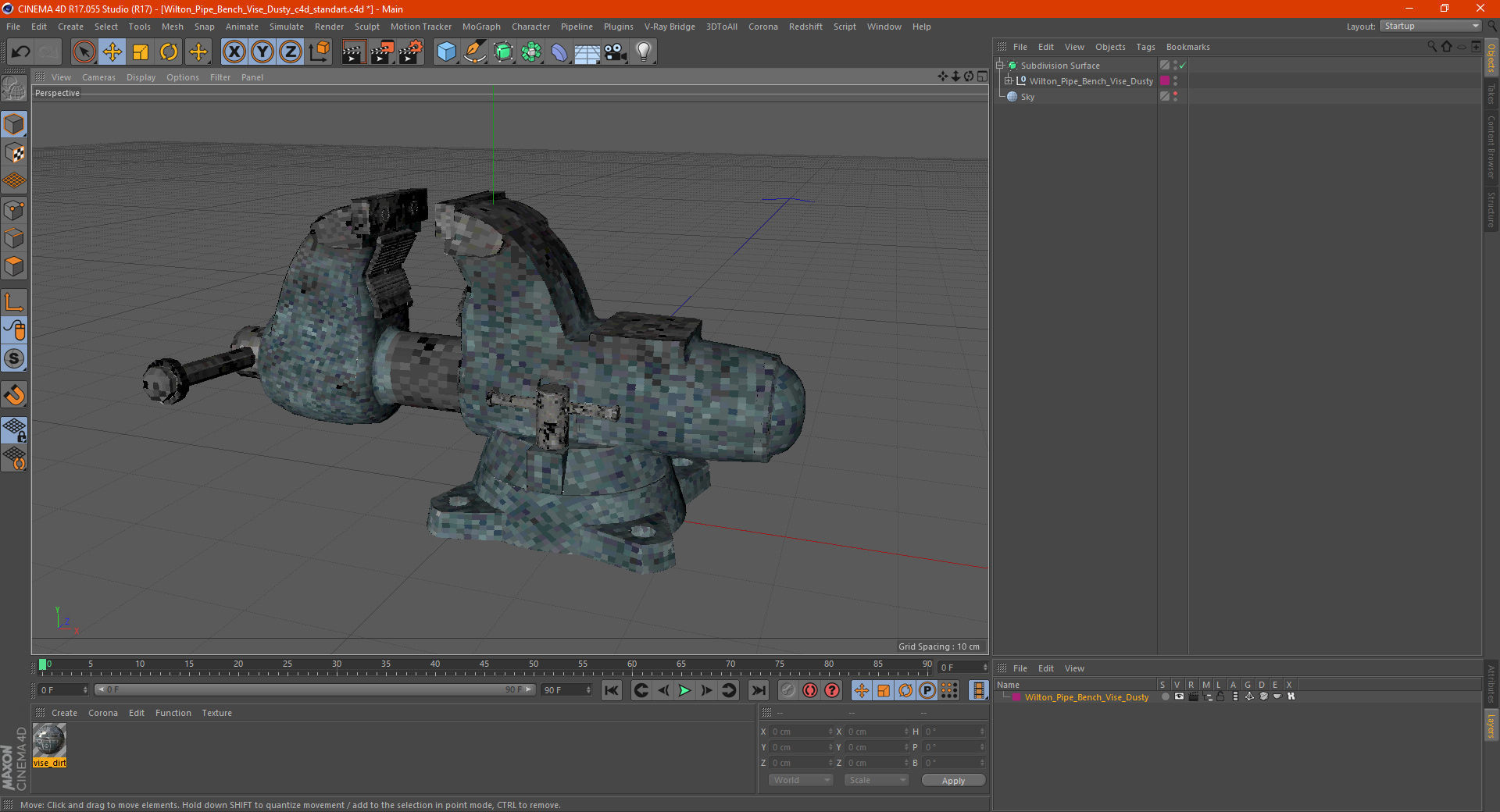 Wilton Pipe Bench Vise Dusty 3D model_29