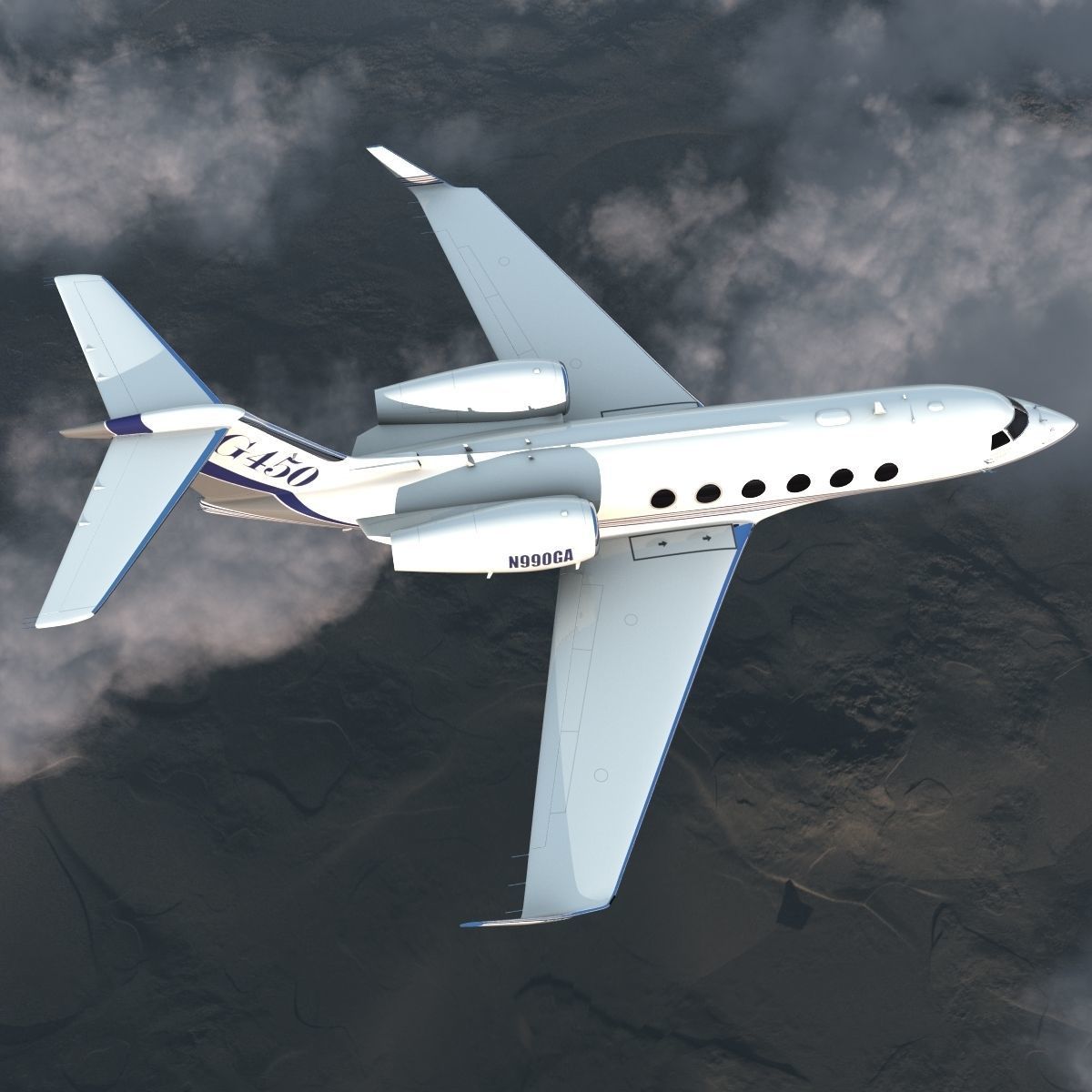 Gulfstream G450 3D model_23