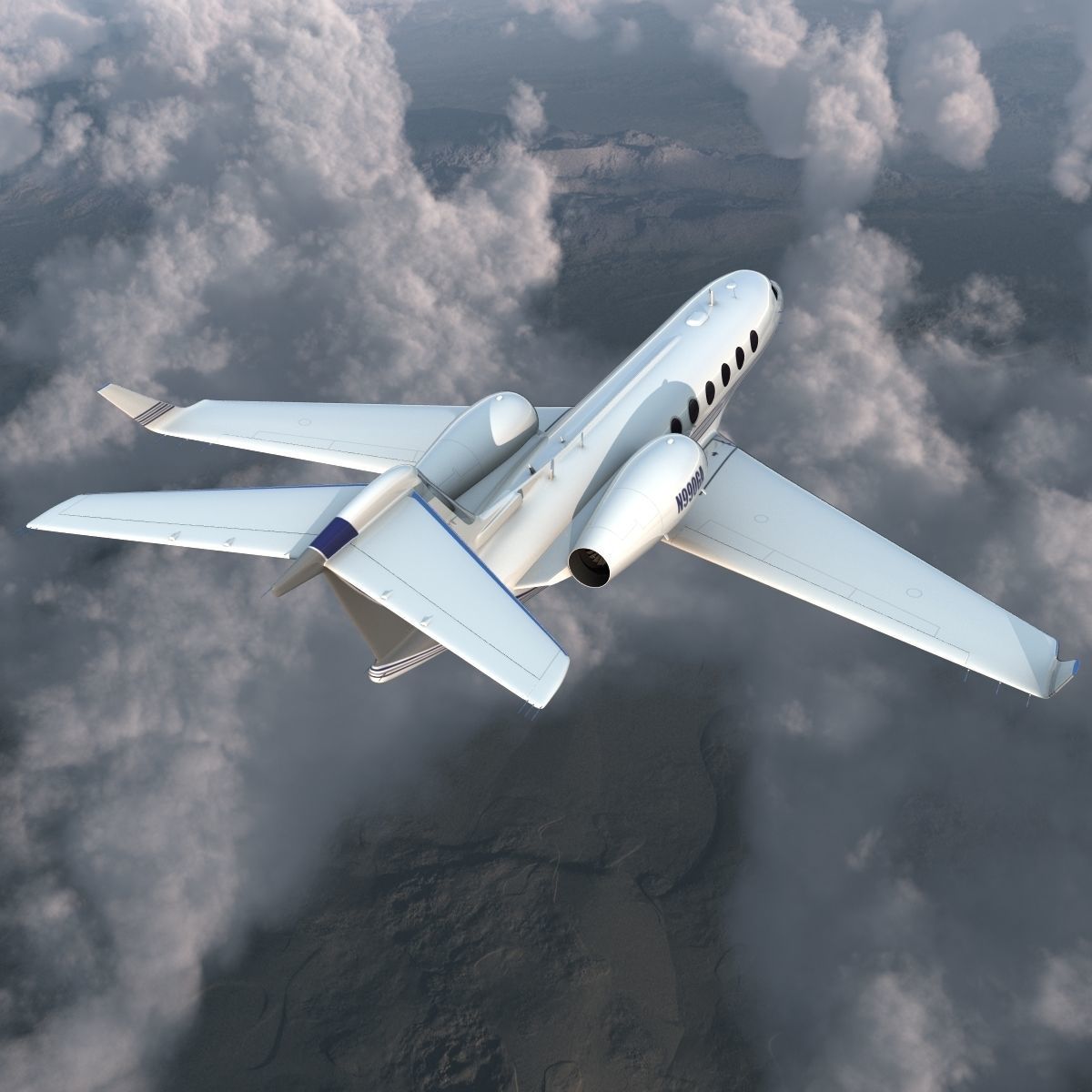 Gulfstream G450 3D model_26