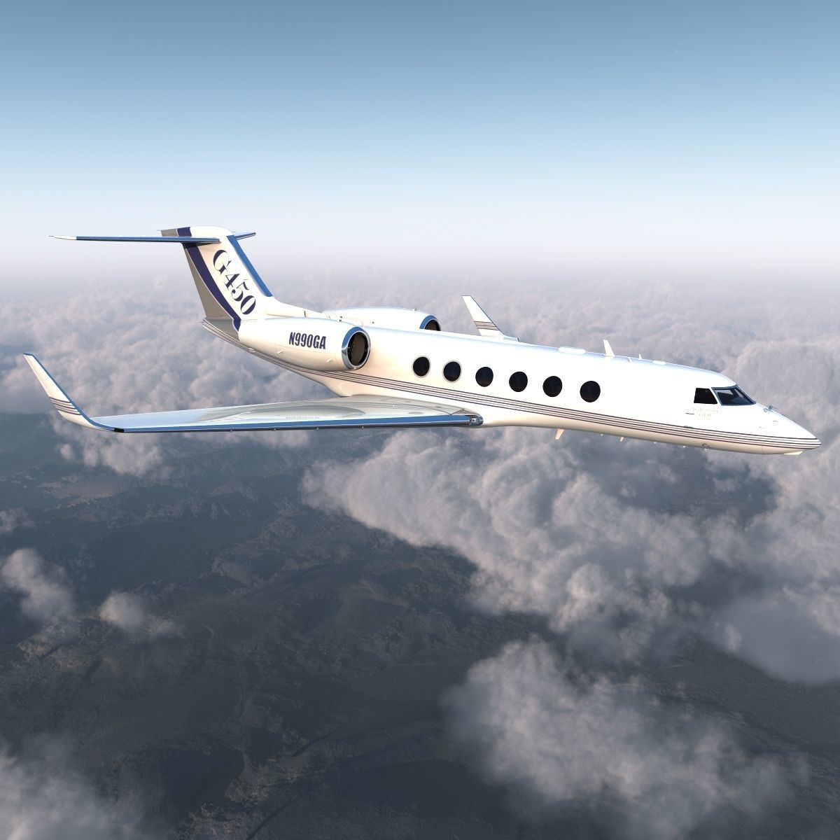 Gulfstream G450 3D model_22