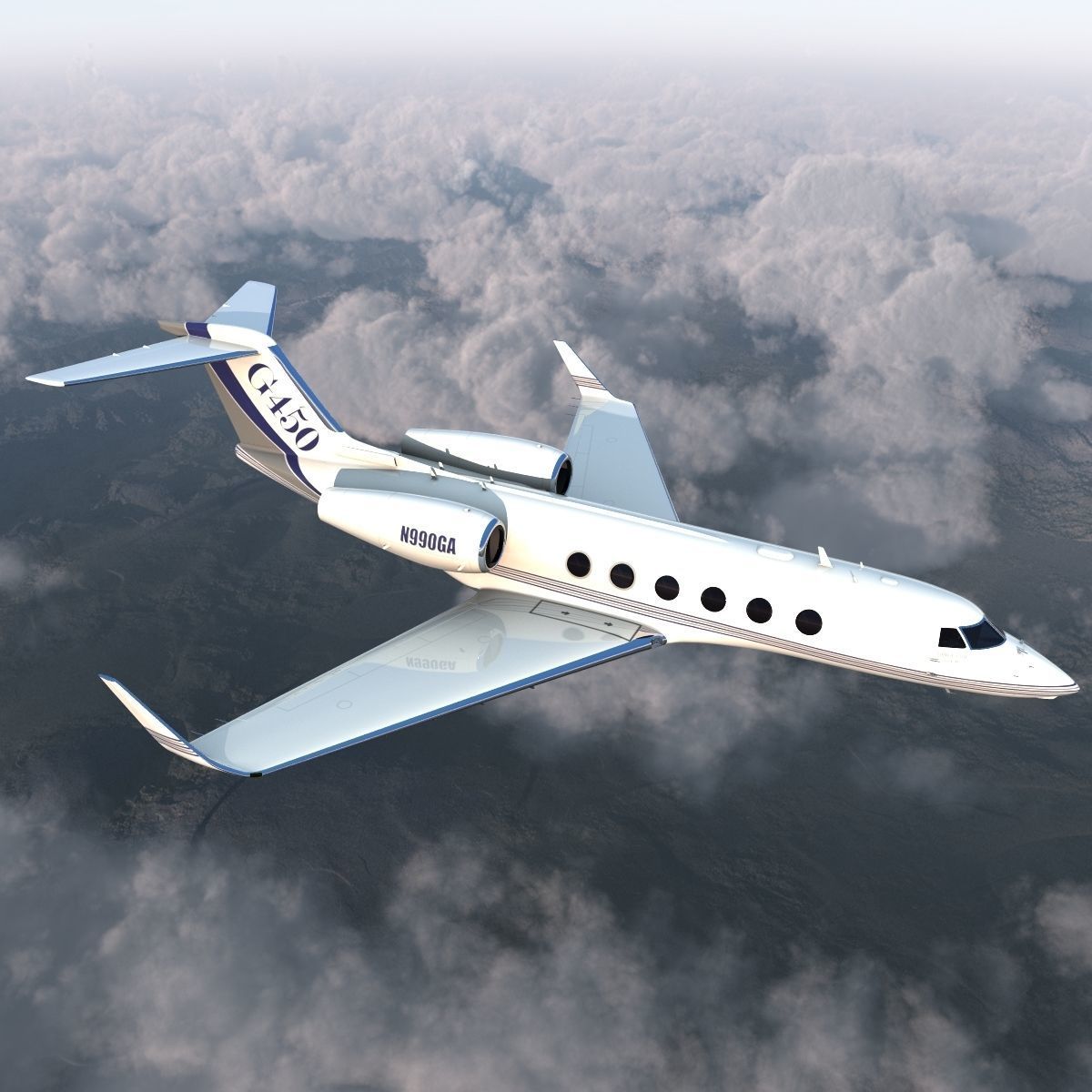 Gulfstream G450 3D model_18