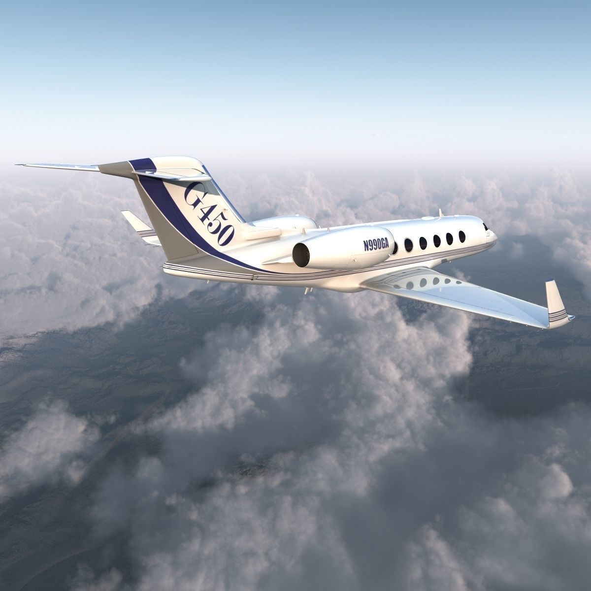 Gulfstream G450 3D model_20