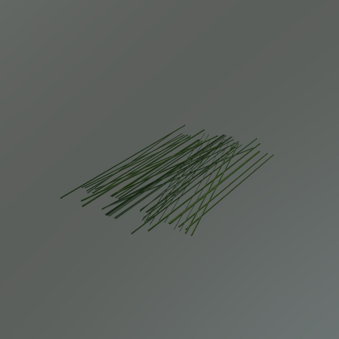Grass sticks Low-poly 3D model_4