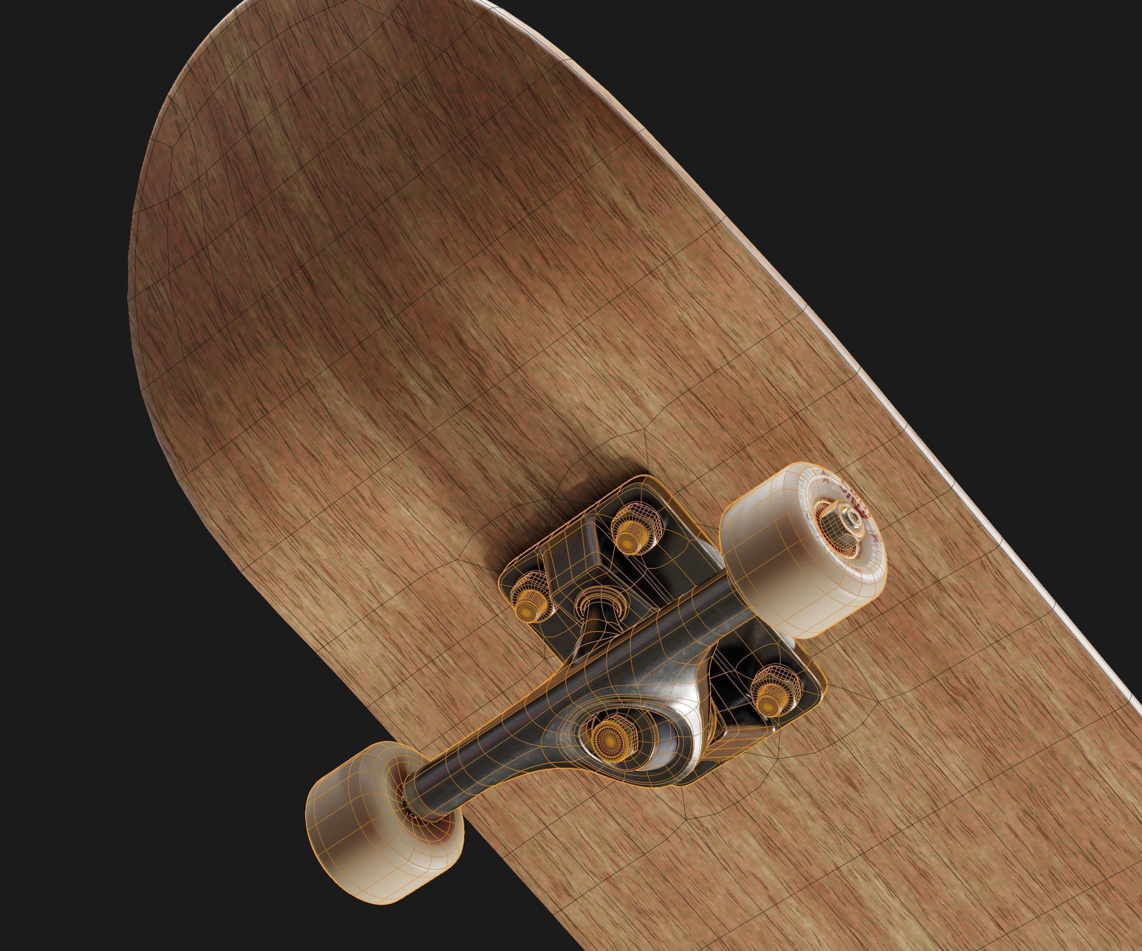Skateboard - 3D files and Mockup Low-poly 3D model_1