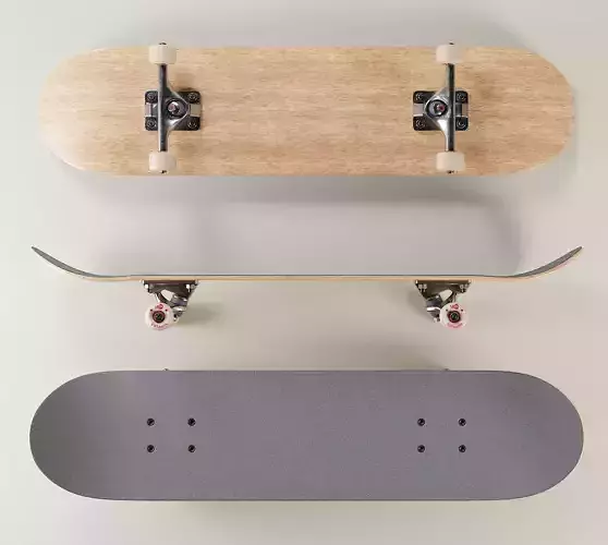 Skateboard - 3D files and Mockup