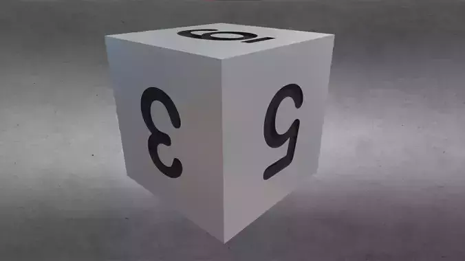 Dungeons and Dragons D6 Die 3D model