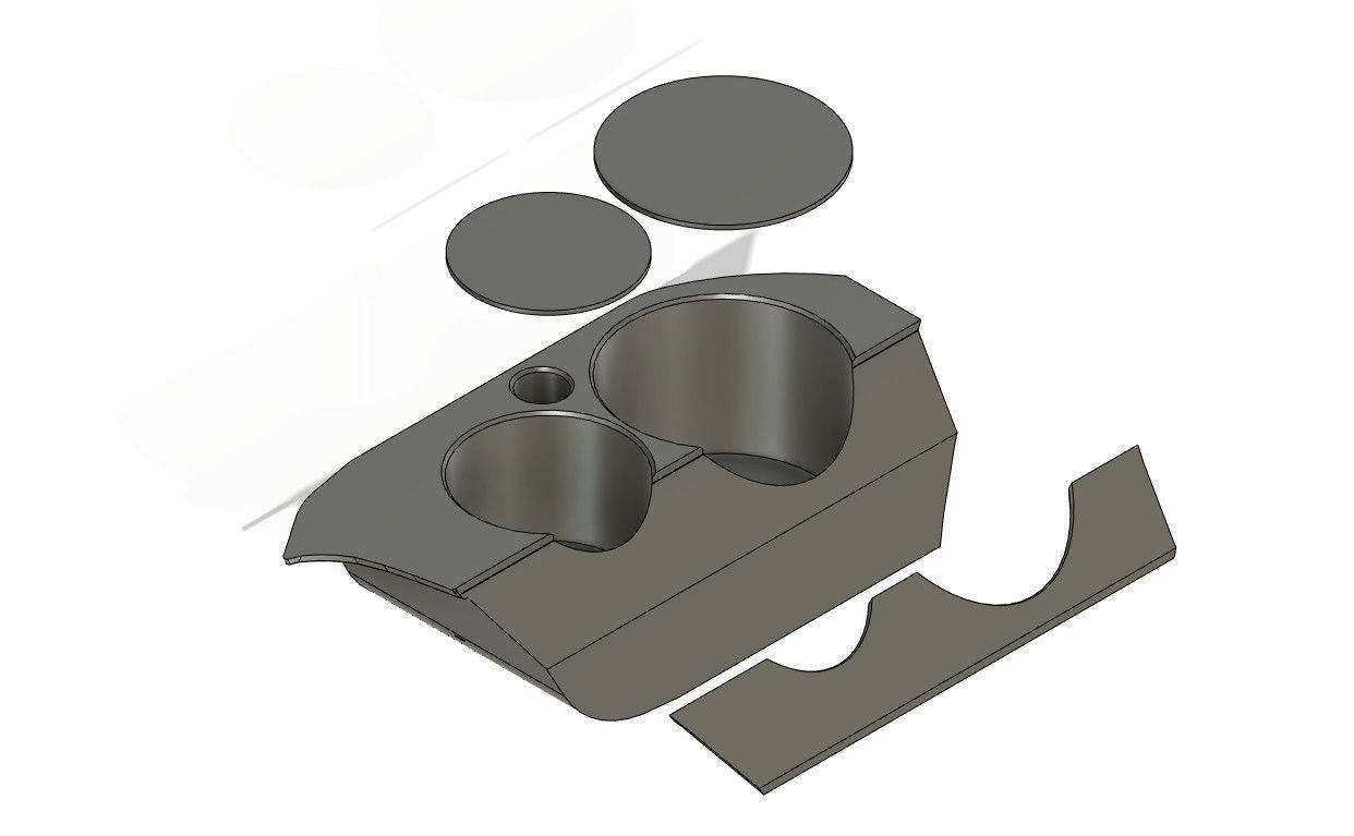 Skoda Octavia mk1 Cup and Beverage holder 3D print model_2