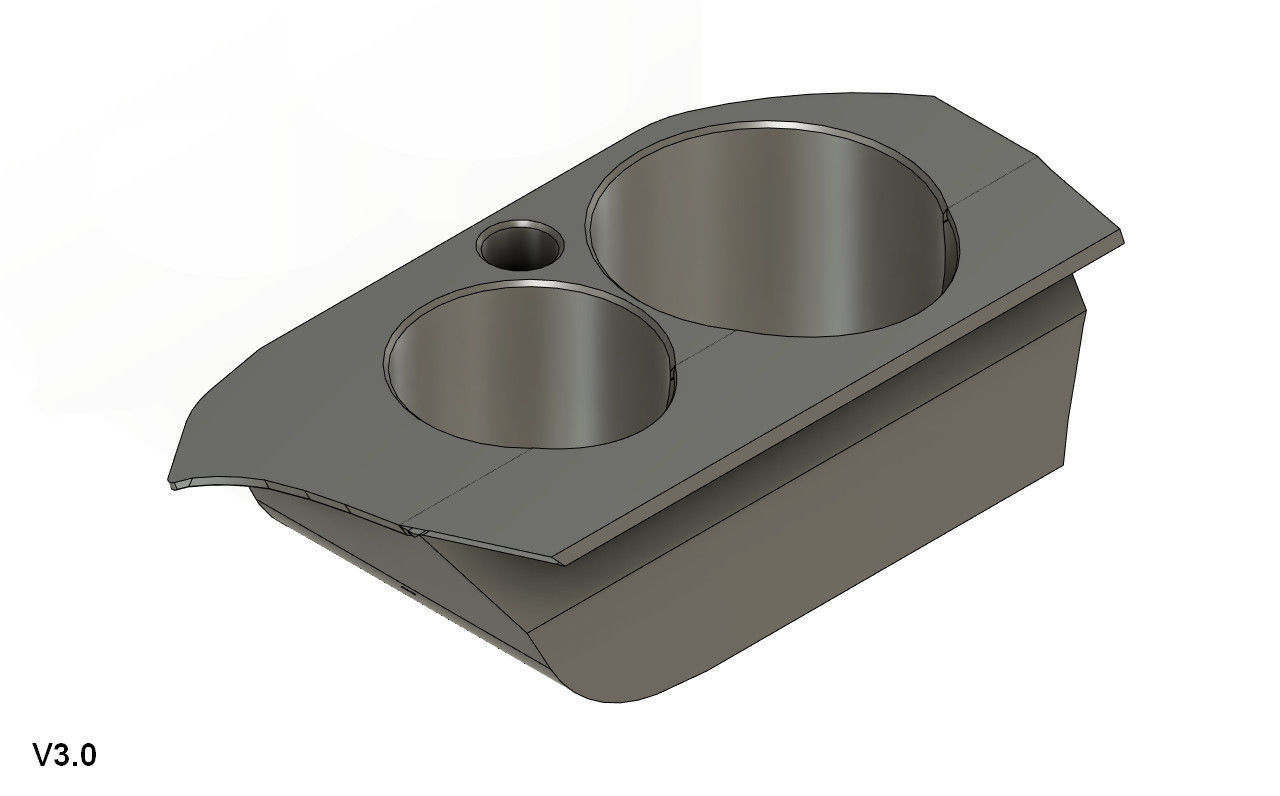 Skoda Octavia mk1 Cup and Beverage holder 3D print model_4