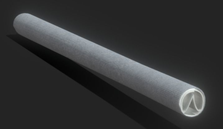 Cannabis Weed Joint 2 Low-poly 3D model_1