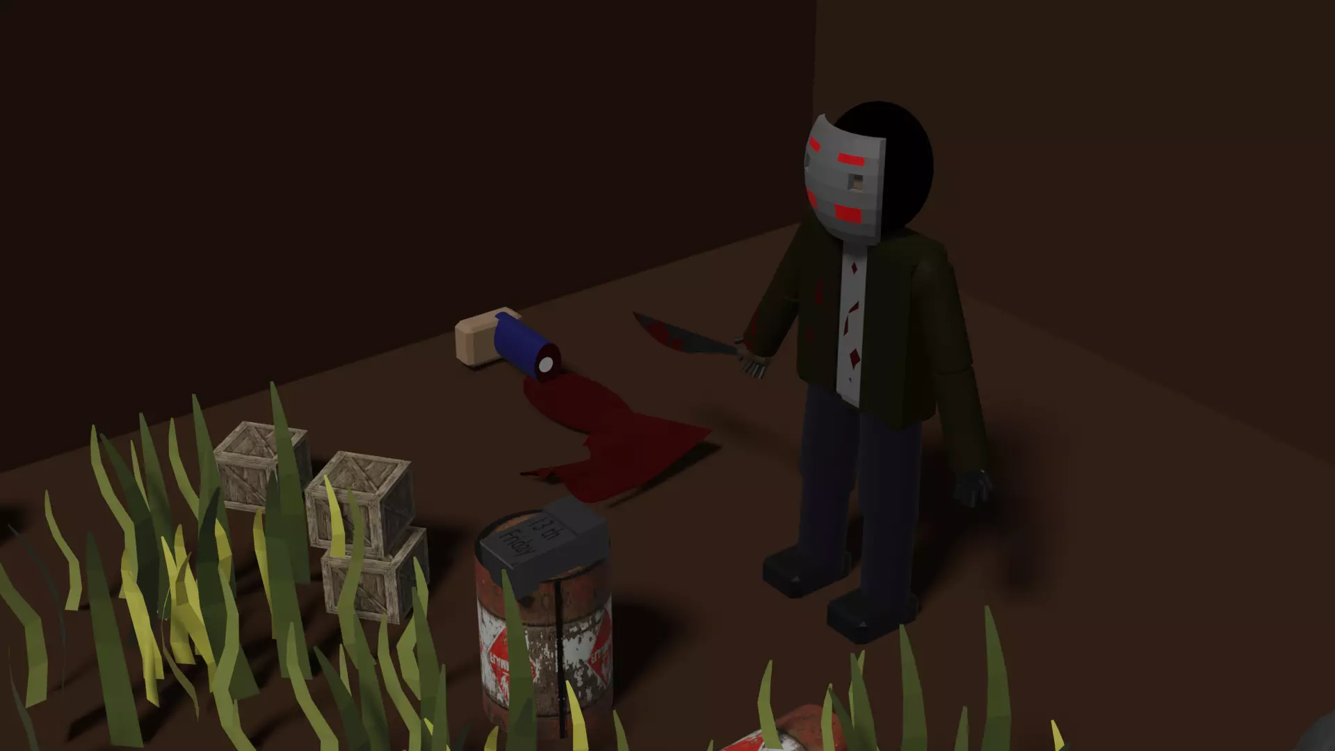 13th Friday Low Poly Asset Pack Free 3D model_0