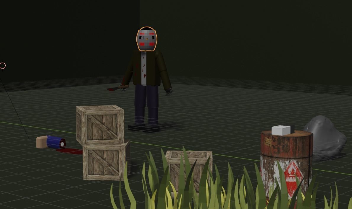 13th Friday Low Poly Asset Pack Free 3D model_9