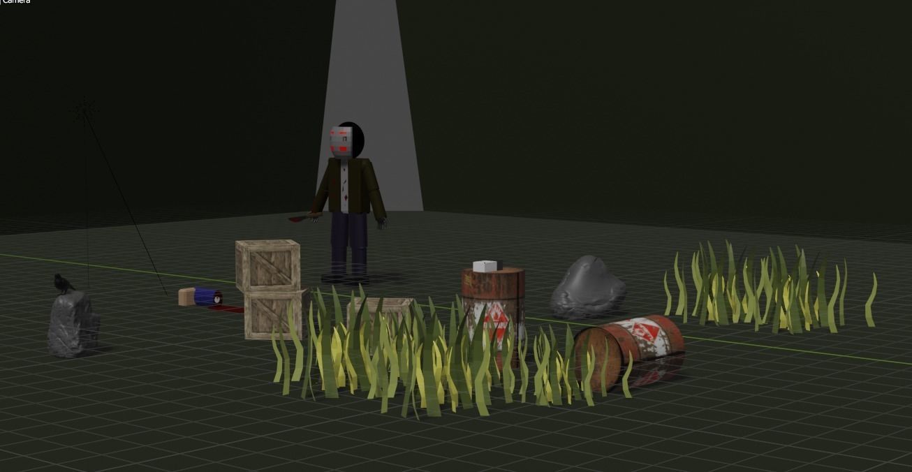 13th Friday Low Poly Asset Pack Free 3D model_8