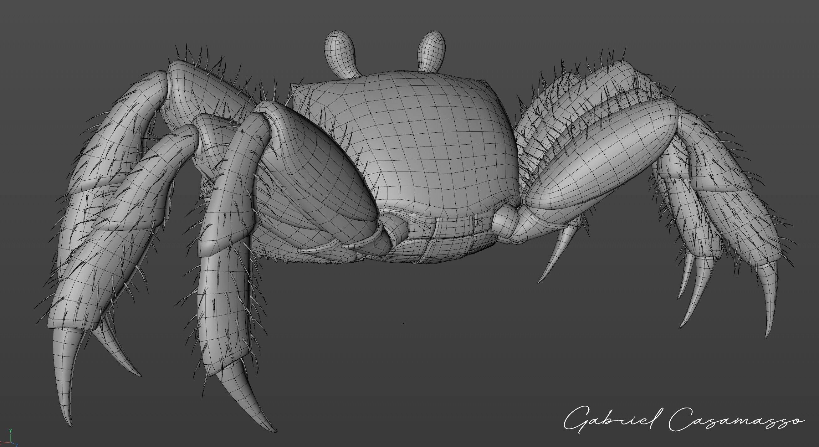 Ghost Crab Low-poly 3D model_9