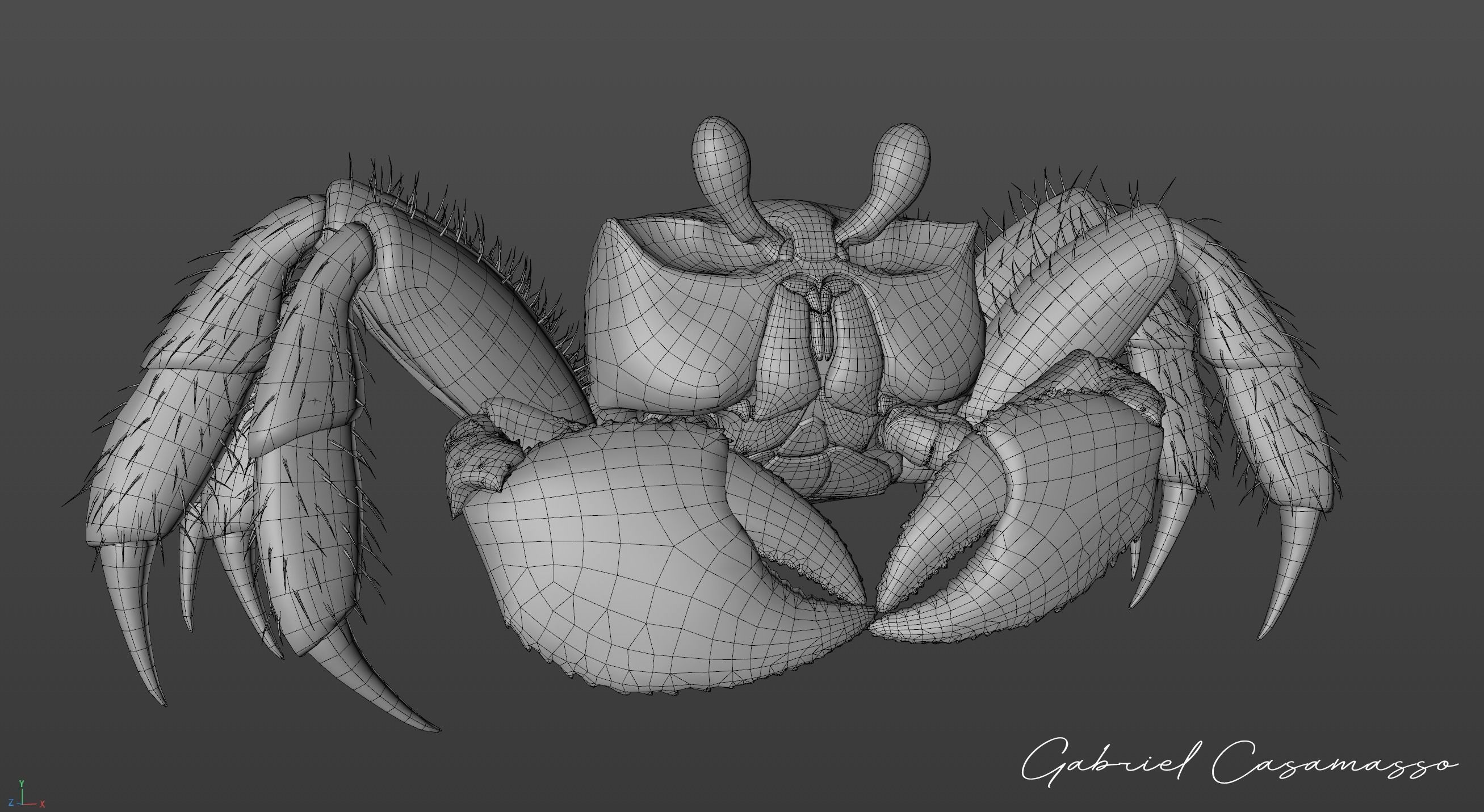 Ghost Crab Low-poly 3D model_8