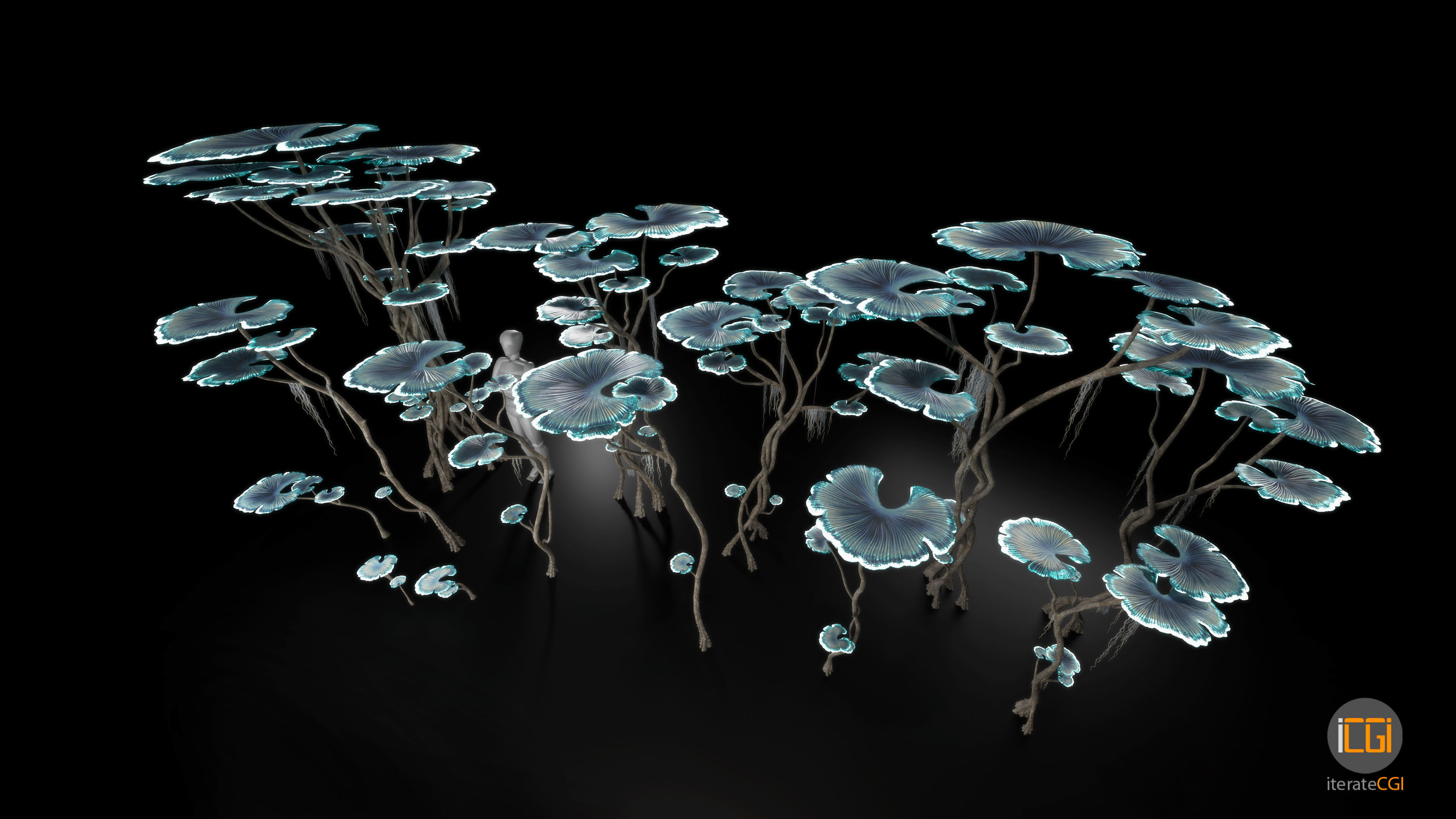 Alien Swamp Plant Type1 Low-poly 3D model_2