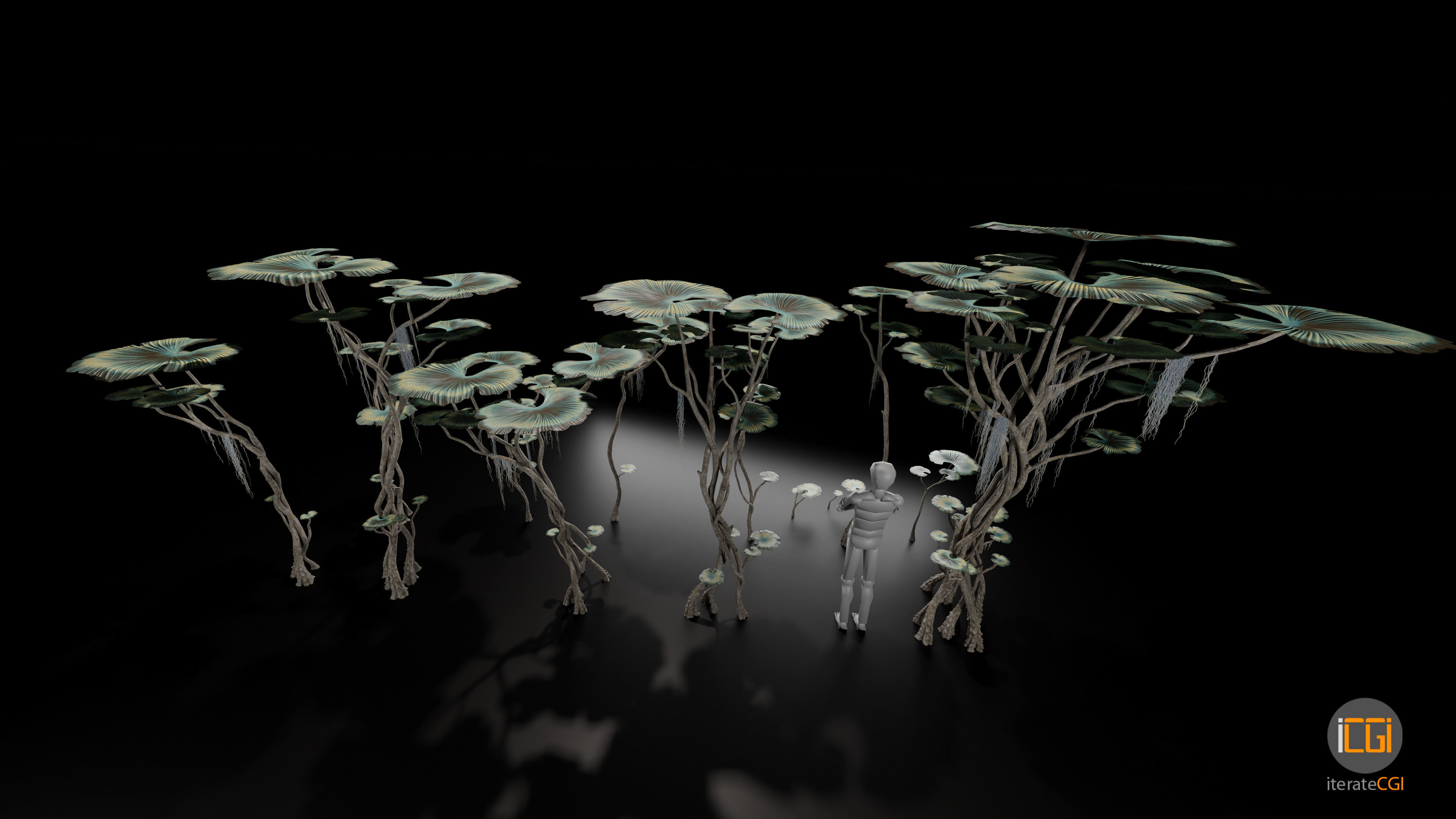 Alien Swamp Plant Type1 Low-poly 3D model_17