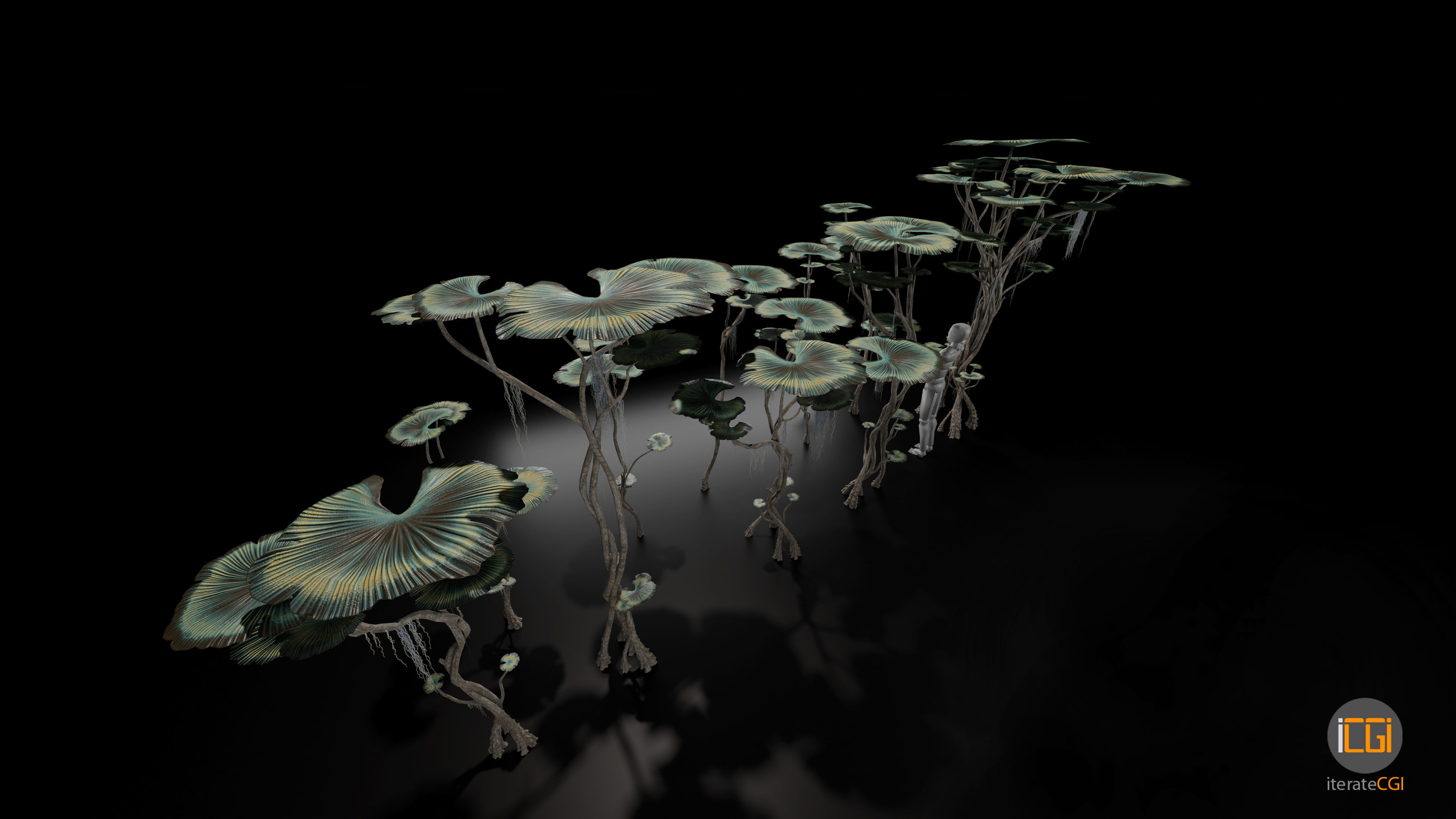 Alien Swamp Plant Type1 Low-poly 3D model_19