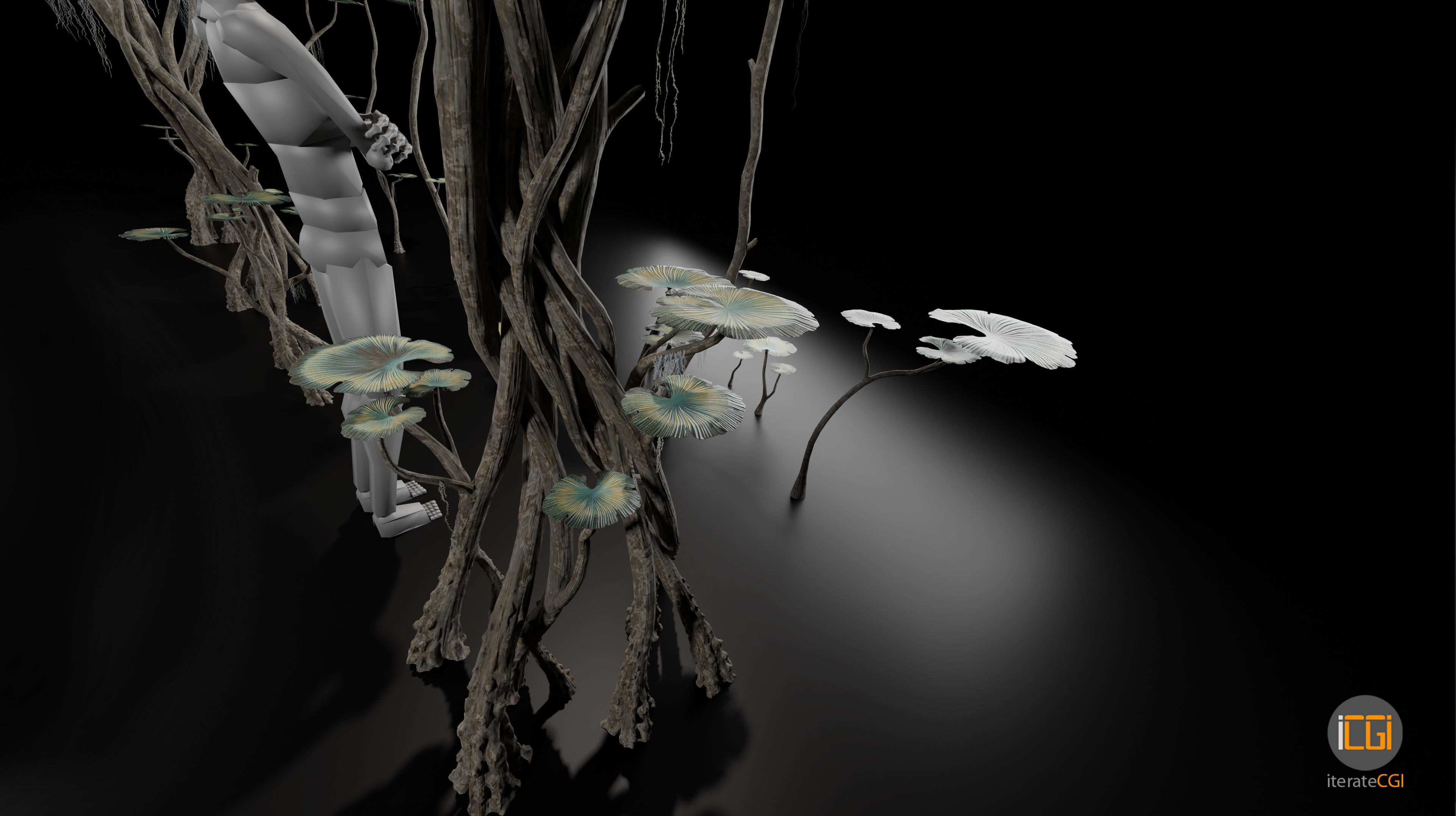 Alien Swamp Plant Type1 Low-poly 3D model_15