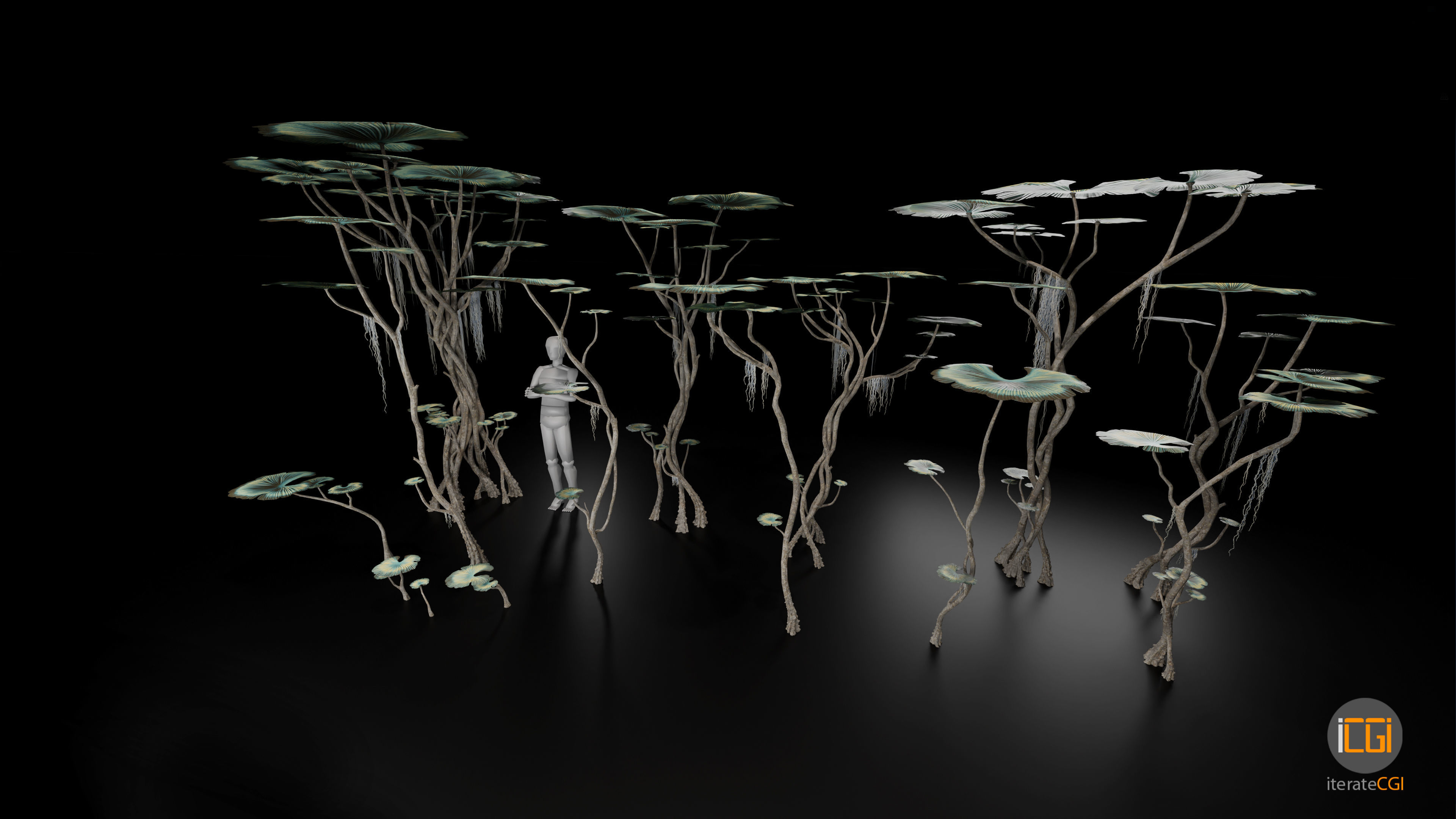 Alien Swamp Plant Type1 Low-poly 3D model_12