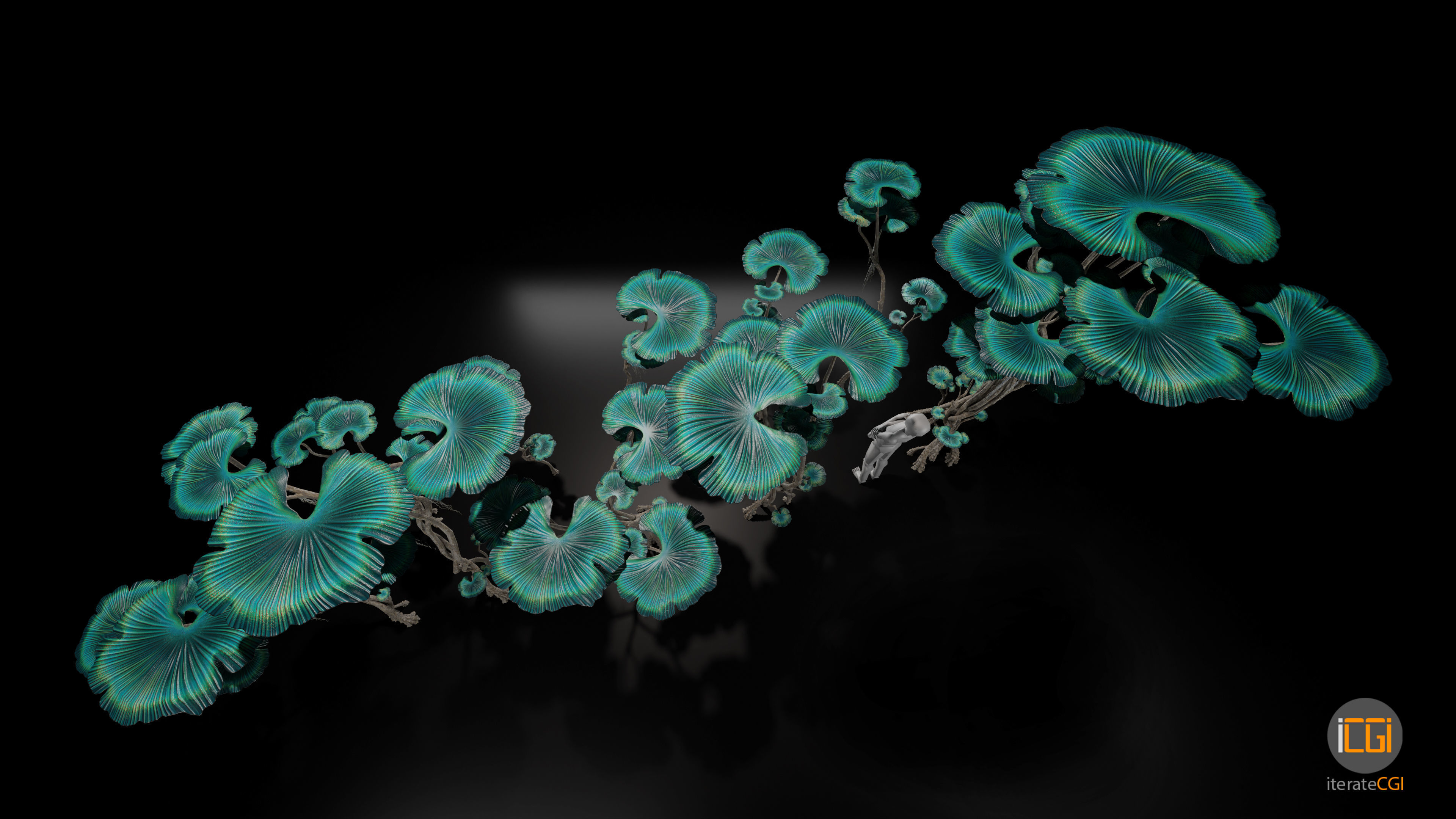 Alien Swamp Plant Type1 Low-poly 3D model_13