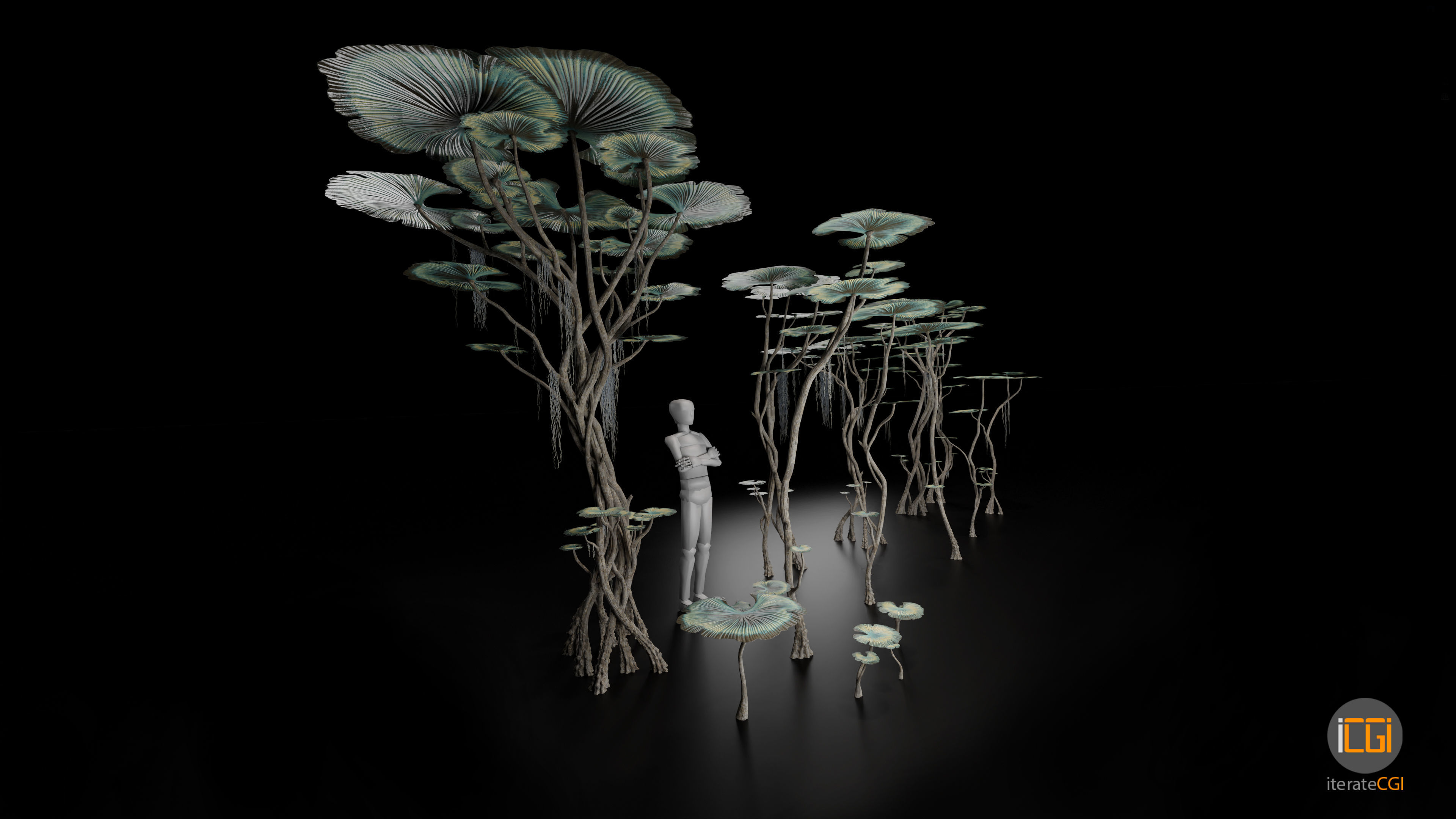 Alien Swamp Plant Type1 Low-poly 3D model_20
