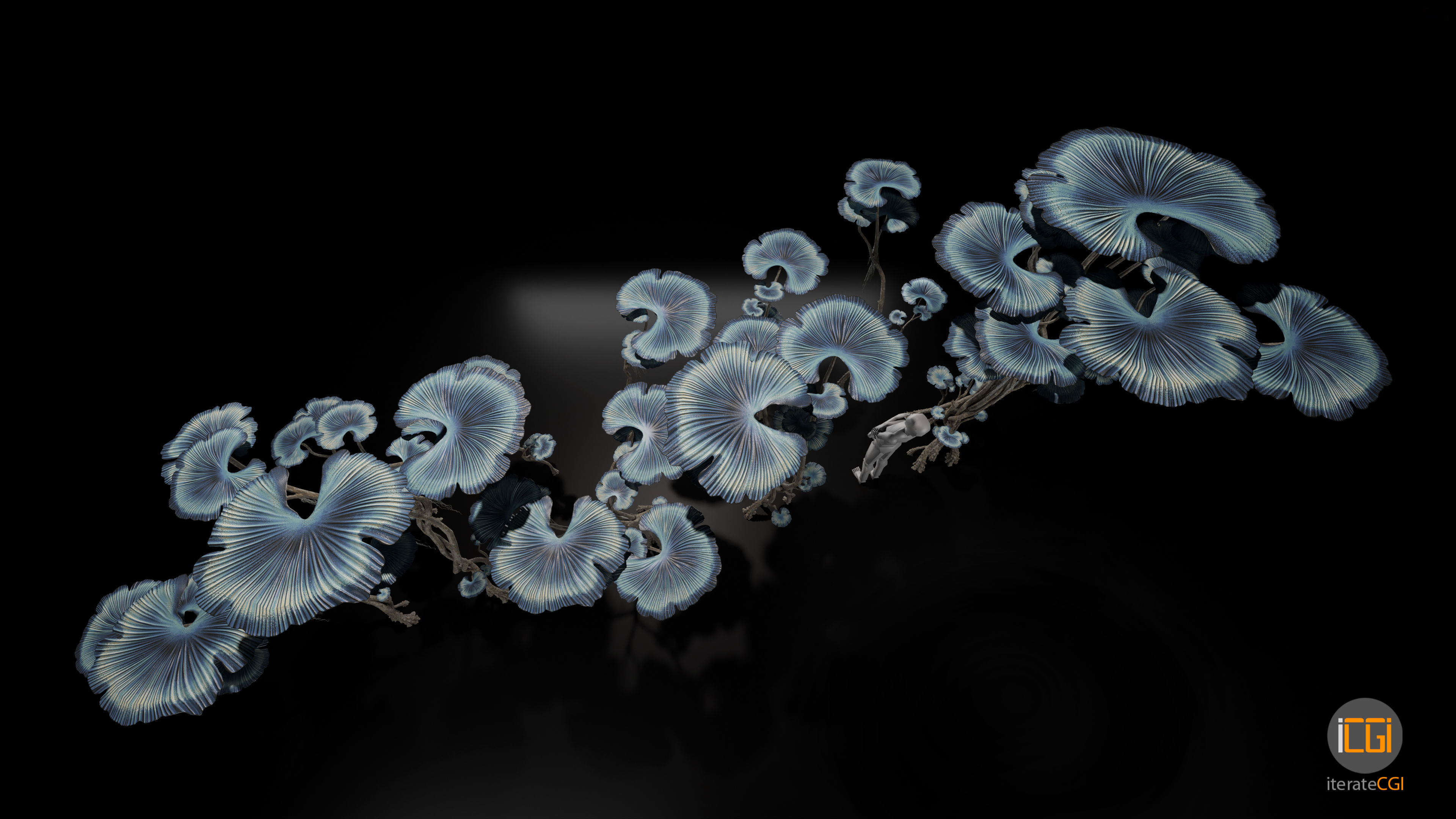 Alien Swamp Plant Type1 Low-poly 3D model_9