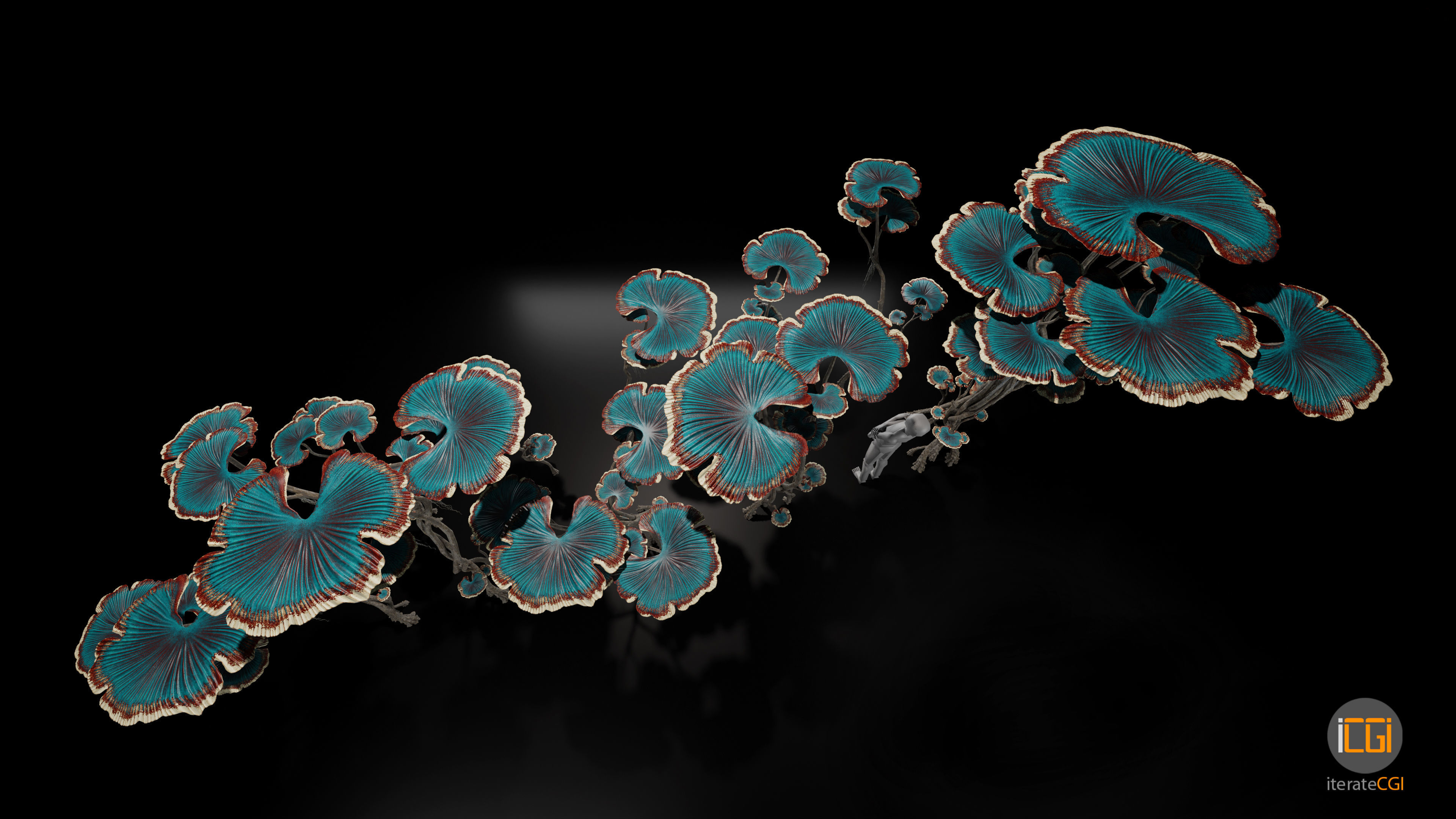 Alien Swamp Plant Type1 Low-poly 3D model_5