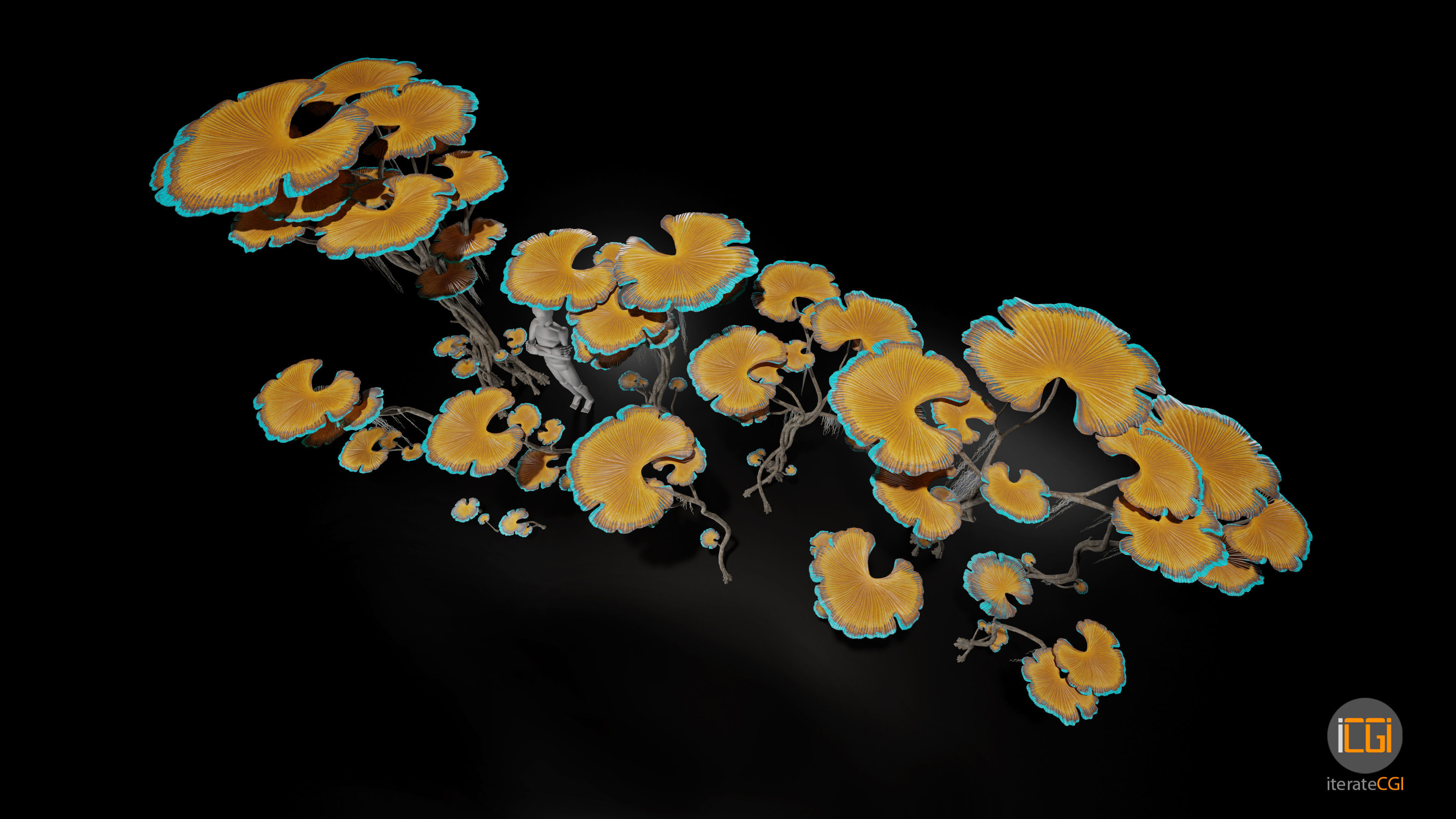 Alien Swamp Plant Type1 Low-poly 3D model_4