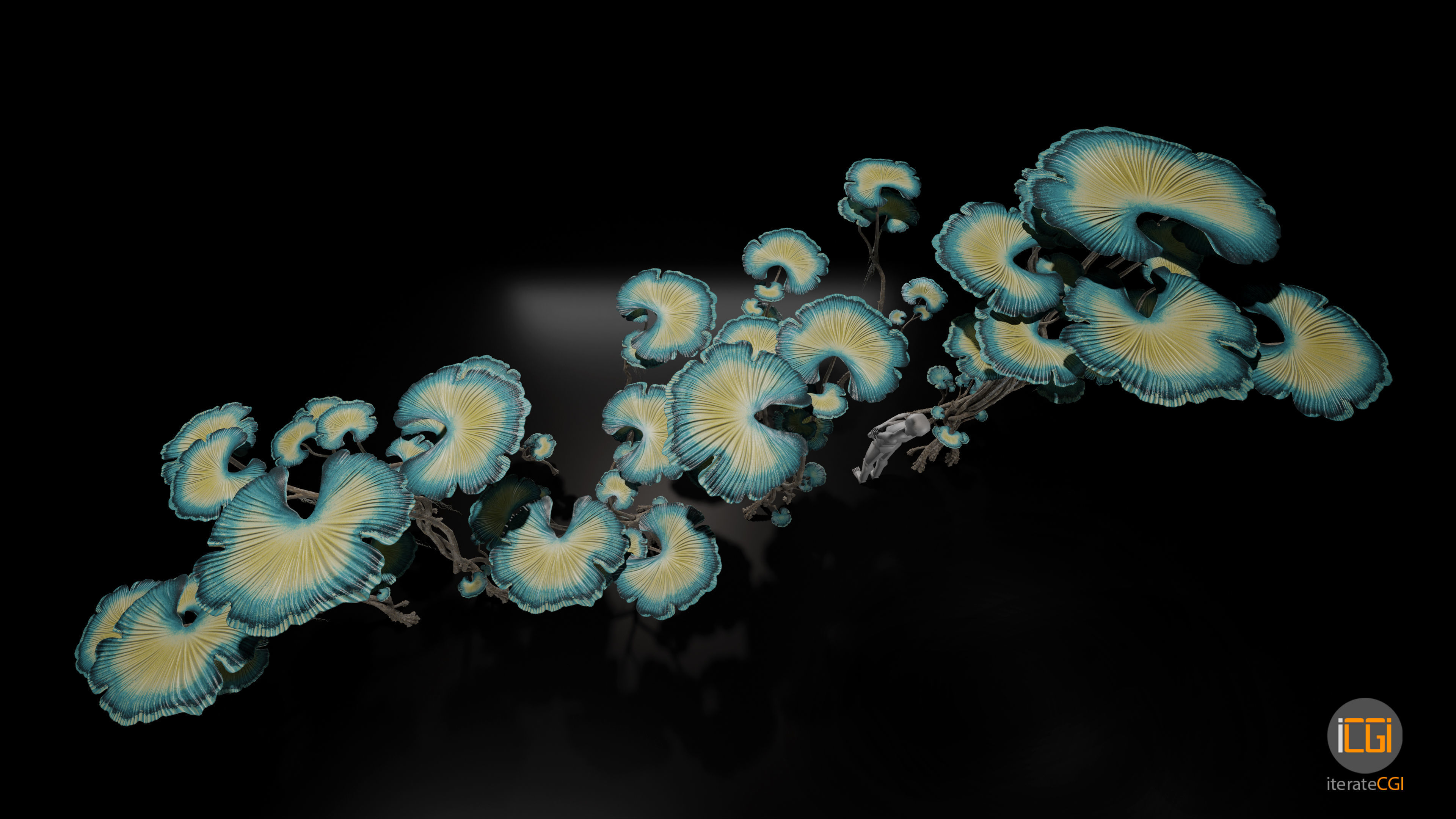 Alien Swamp Plant Type1 Low-poly 3D model_7