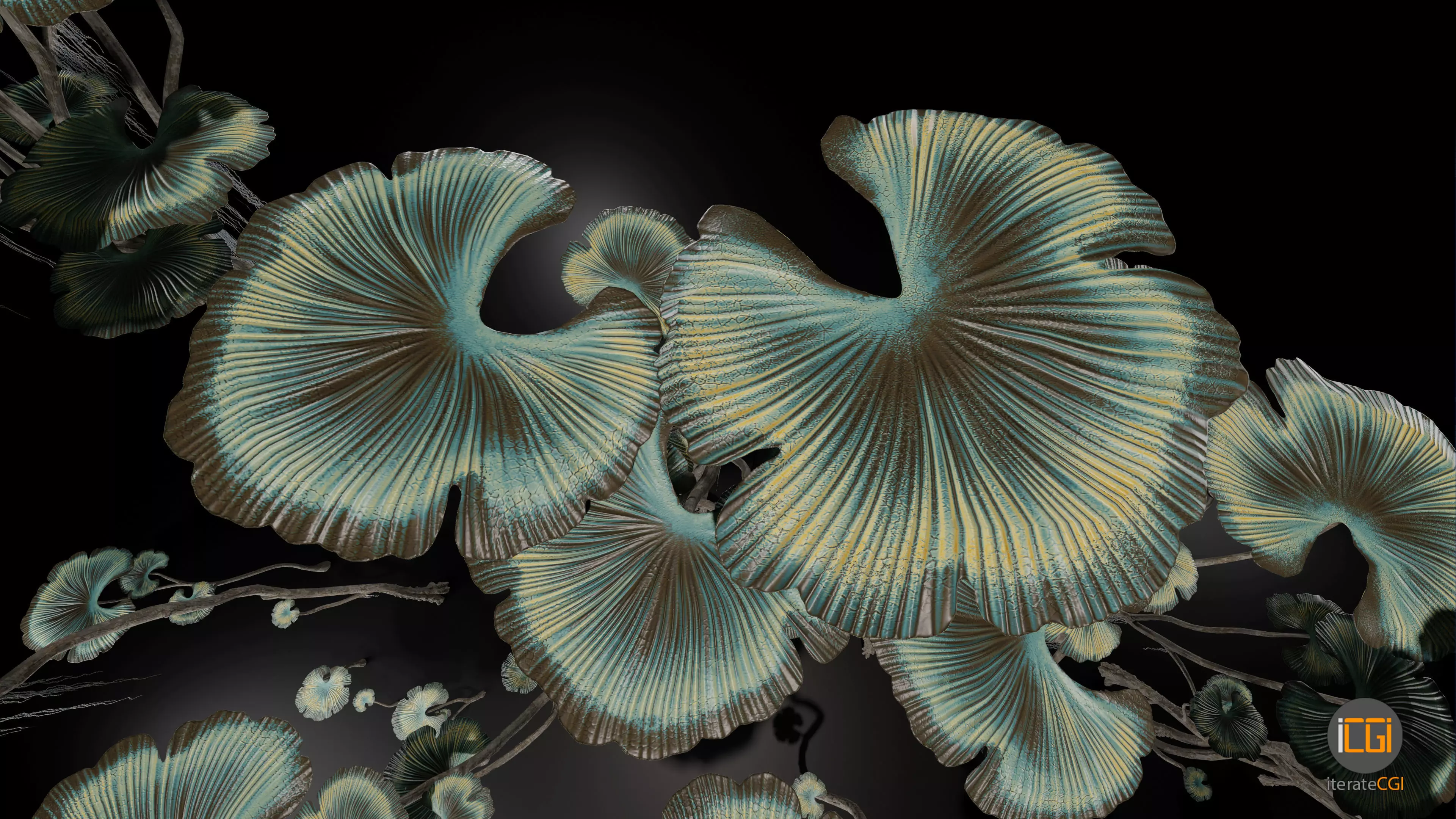 Alien Swamp Plant Type1 Low-poly 3D model_0