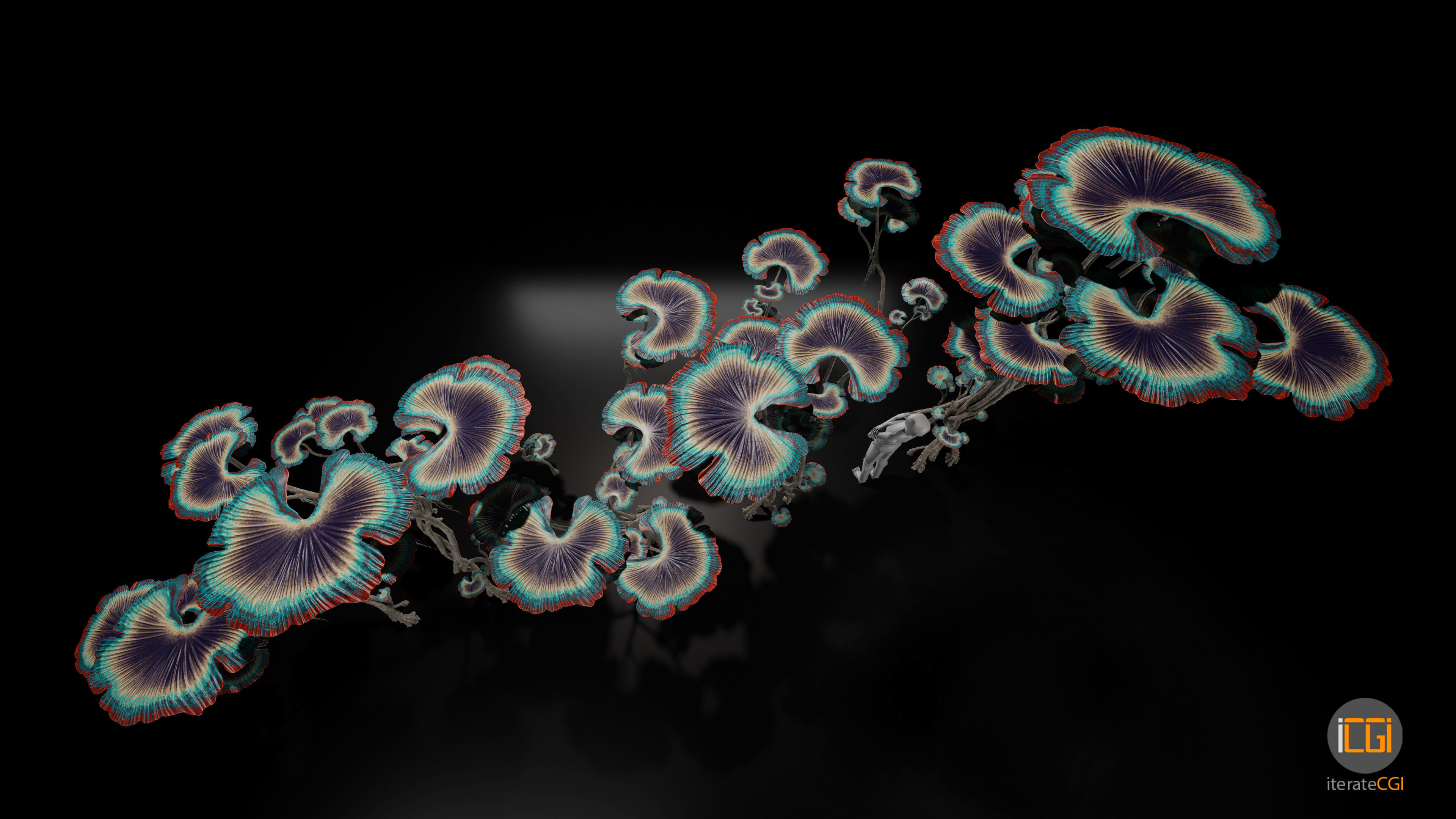 Alien Swamp Plant Type1 Low-poly 3D model_6