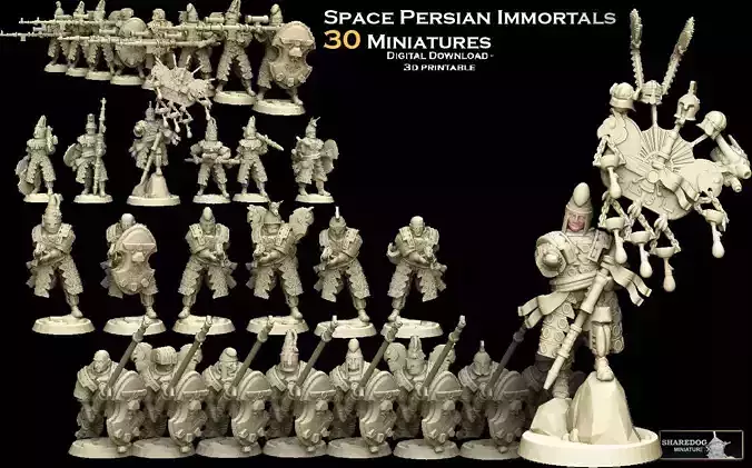 Space Persian Immortals Megapack 3D print model