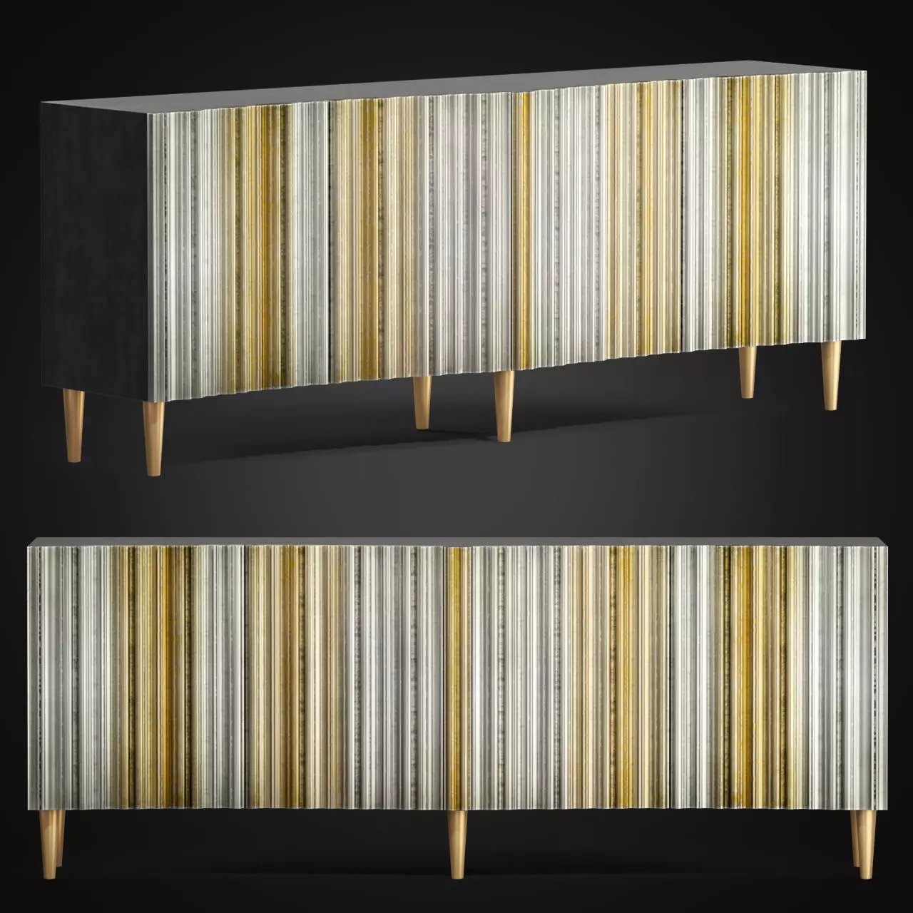 Melange Apollo Credenza 3D model_0