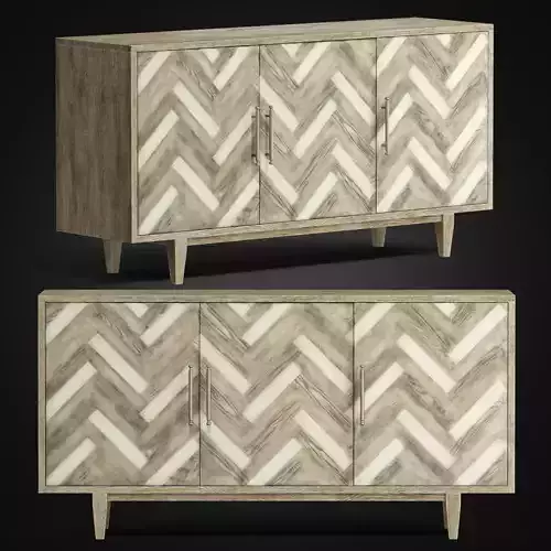 Melange Natural Beauty Credenza 3D model