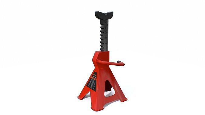 Jack Stand Low-poly 3D model