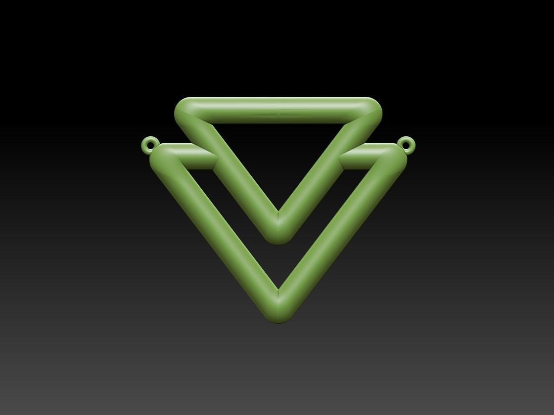 Girly pendant 3D print model_4