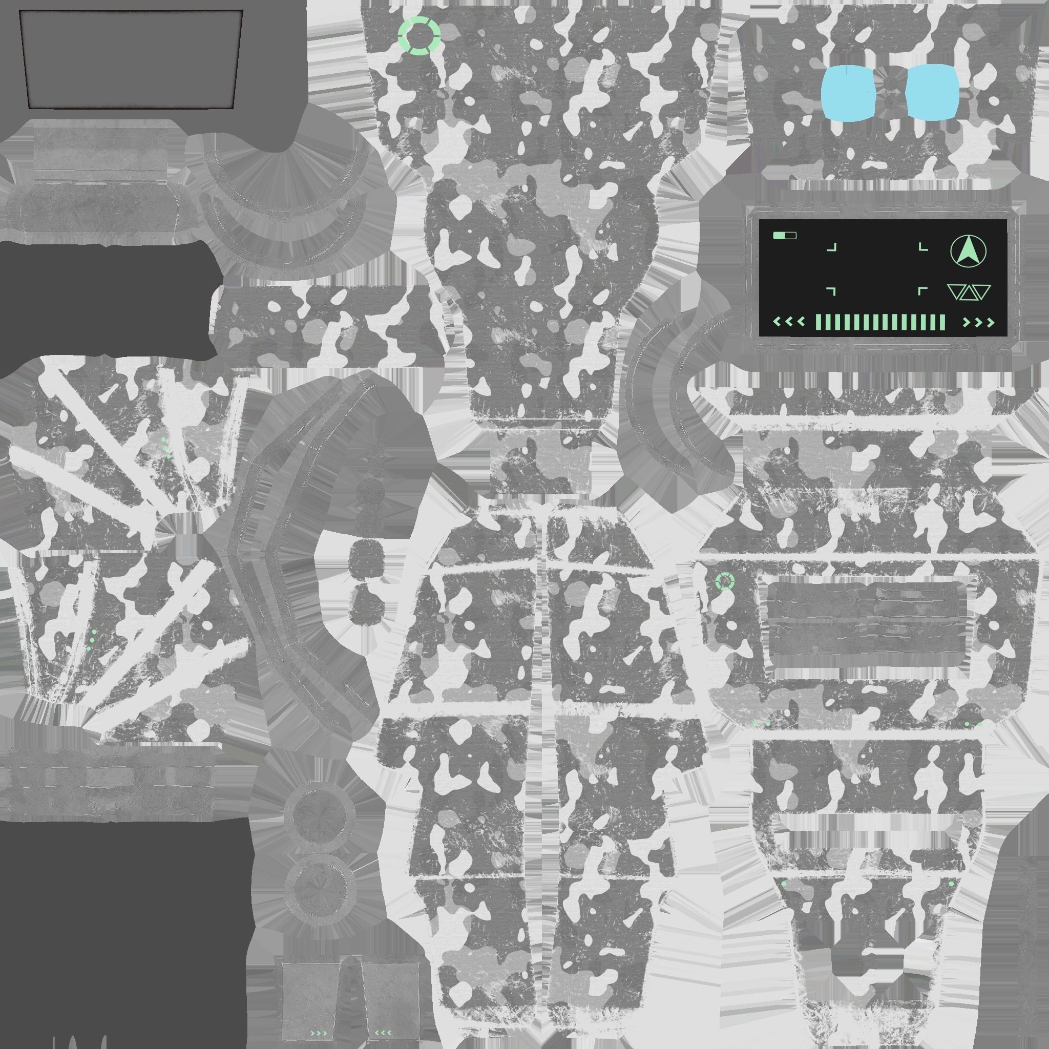 SciFi Backpack 01 Military - Character Fashion Design Low-poly 3D model_21