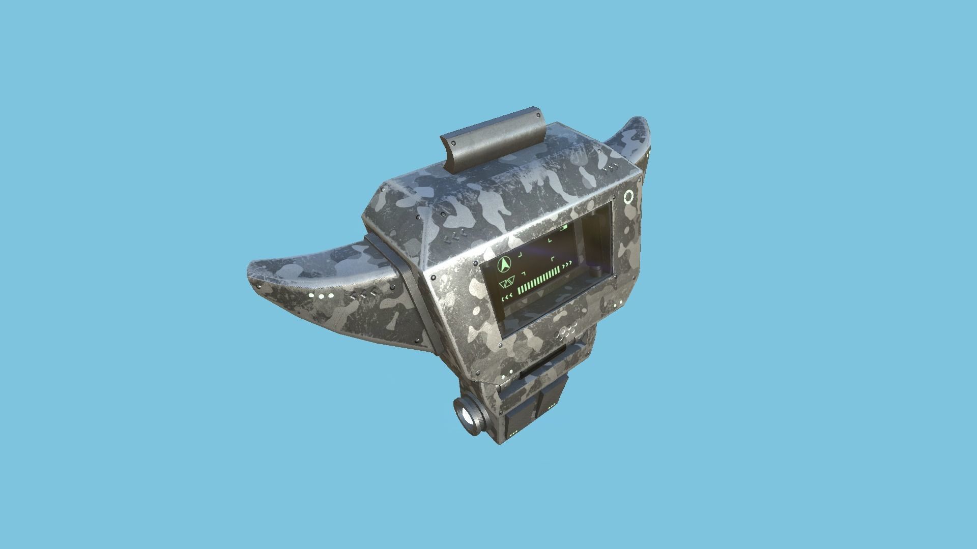 SciFi Backpack 01 Military - Character Fashion Design Low-poly 3D model_2