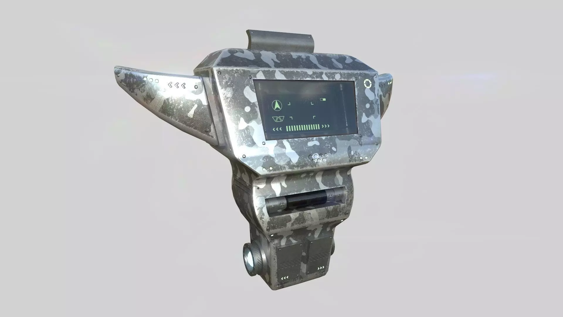 SciFi Backpack 01 Military - Character Fashion Design Low-poly 3D model_0