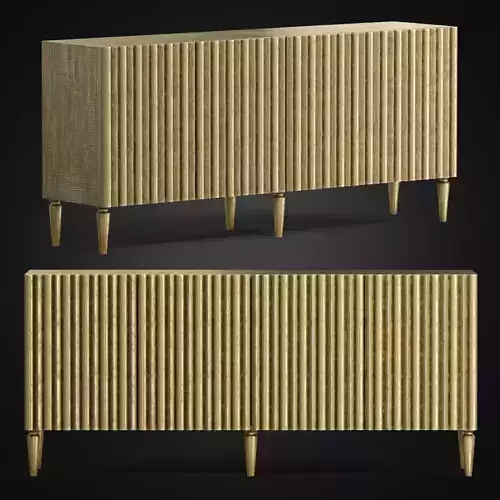 German Silver Console 3D model