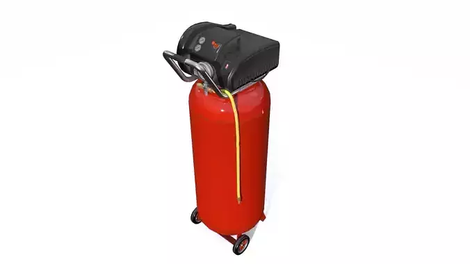 Air compressor Low-poly 3D model