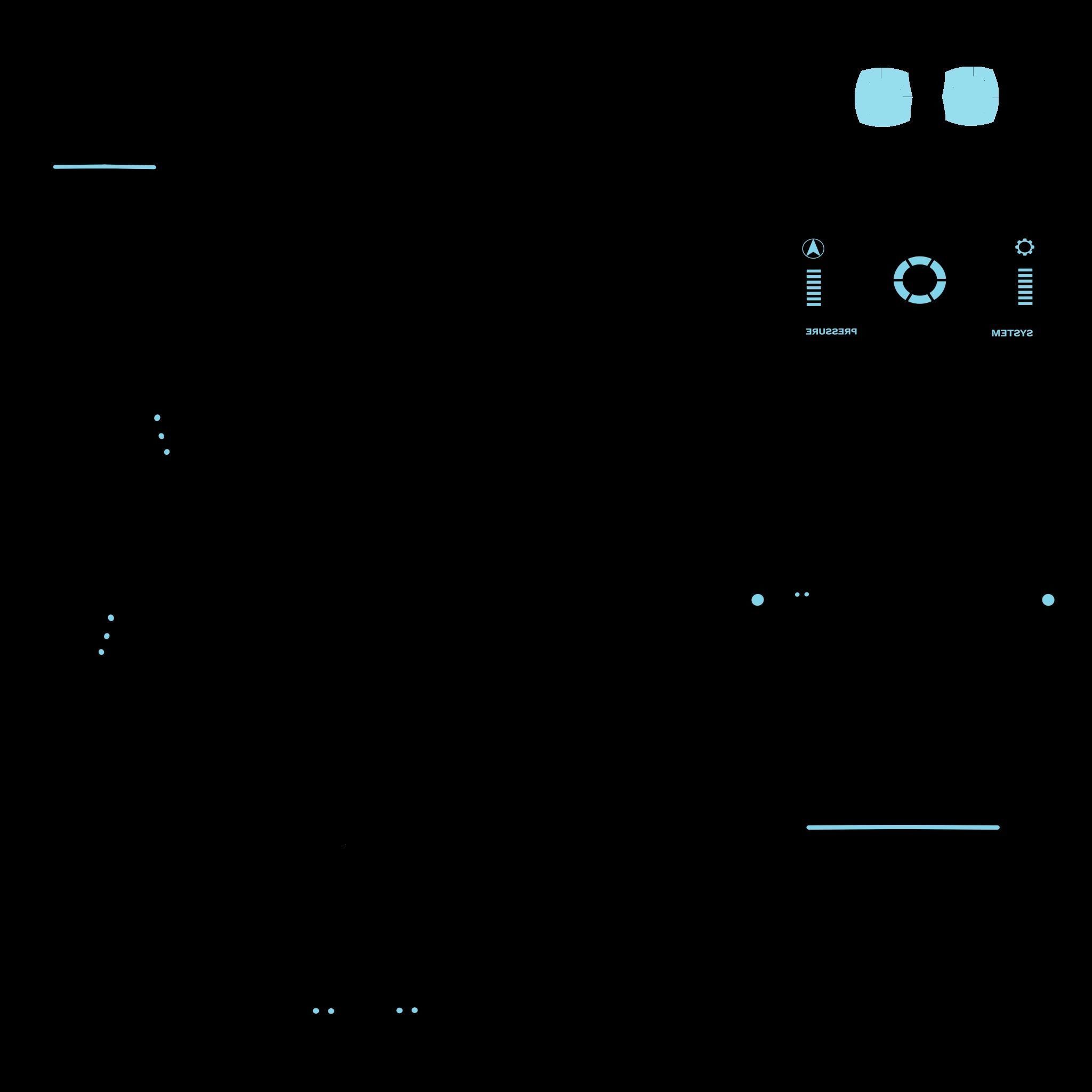 SciFi Backpack 02 White Blue - Character Fashion Design Low-poly 3D model_16