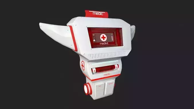 SciFi Backpack 03 Medic - Character Fashion Design Low-poly 3D model
